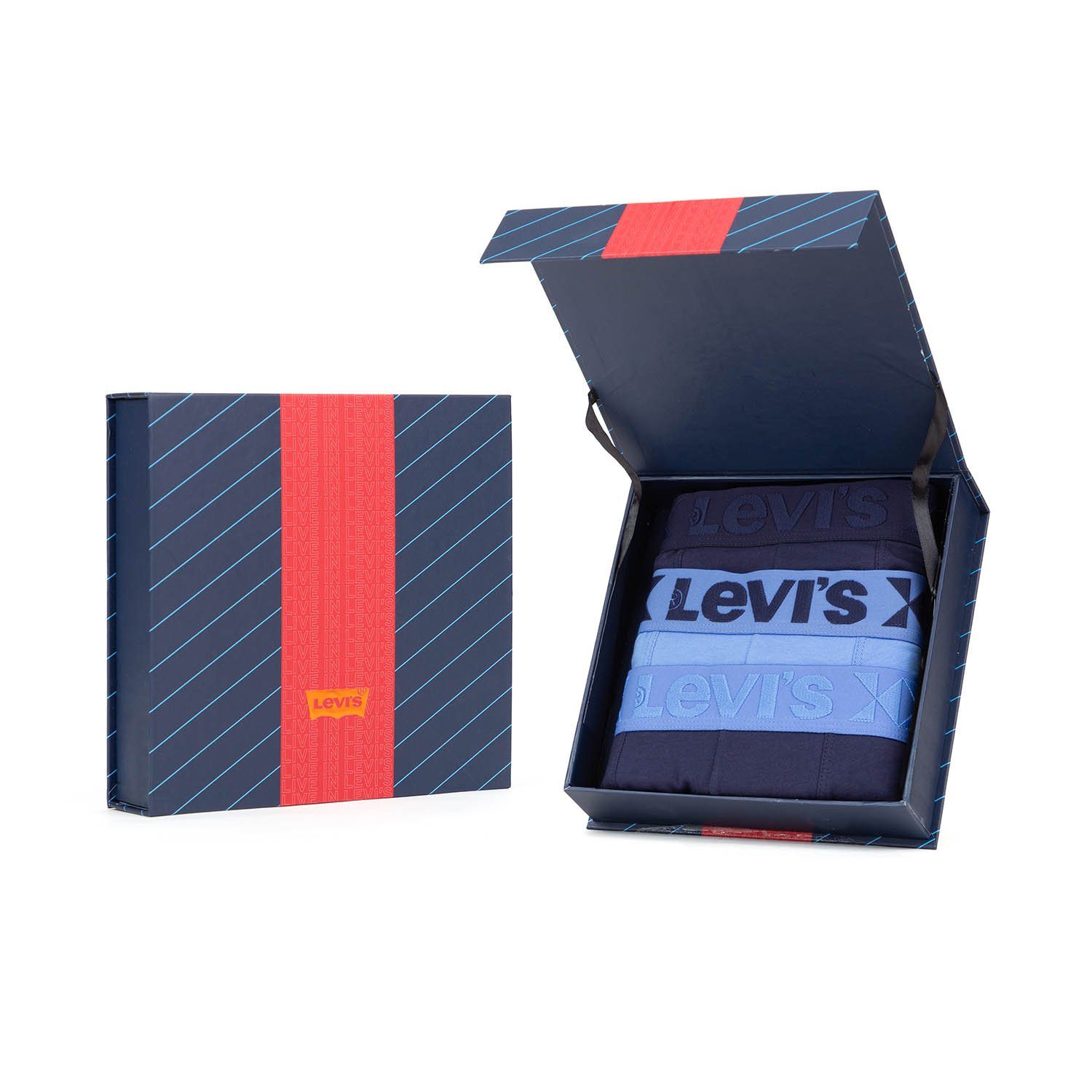 Men (3-St) Levi's® Denim 3P Boxer Brief Giftbox Boxershorts LEVIS