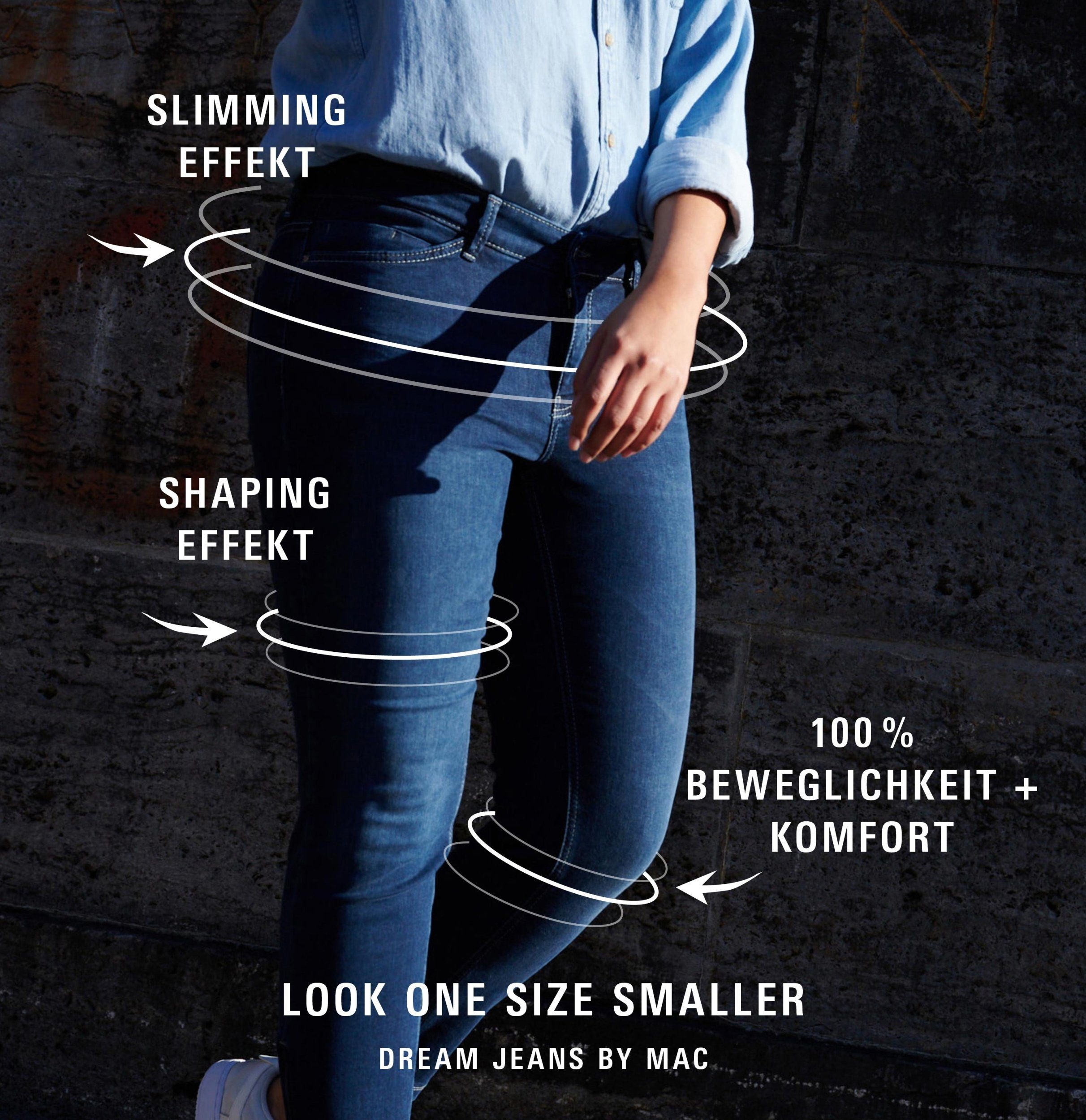 5-Pocket-Jeans MAC JEANS - DREAM denim Grau Dream SKINNY