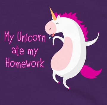 Shirtracer Hoodie My unicorn ate my homework Tiermotiv Animal Print