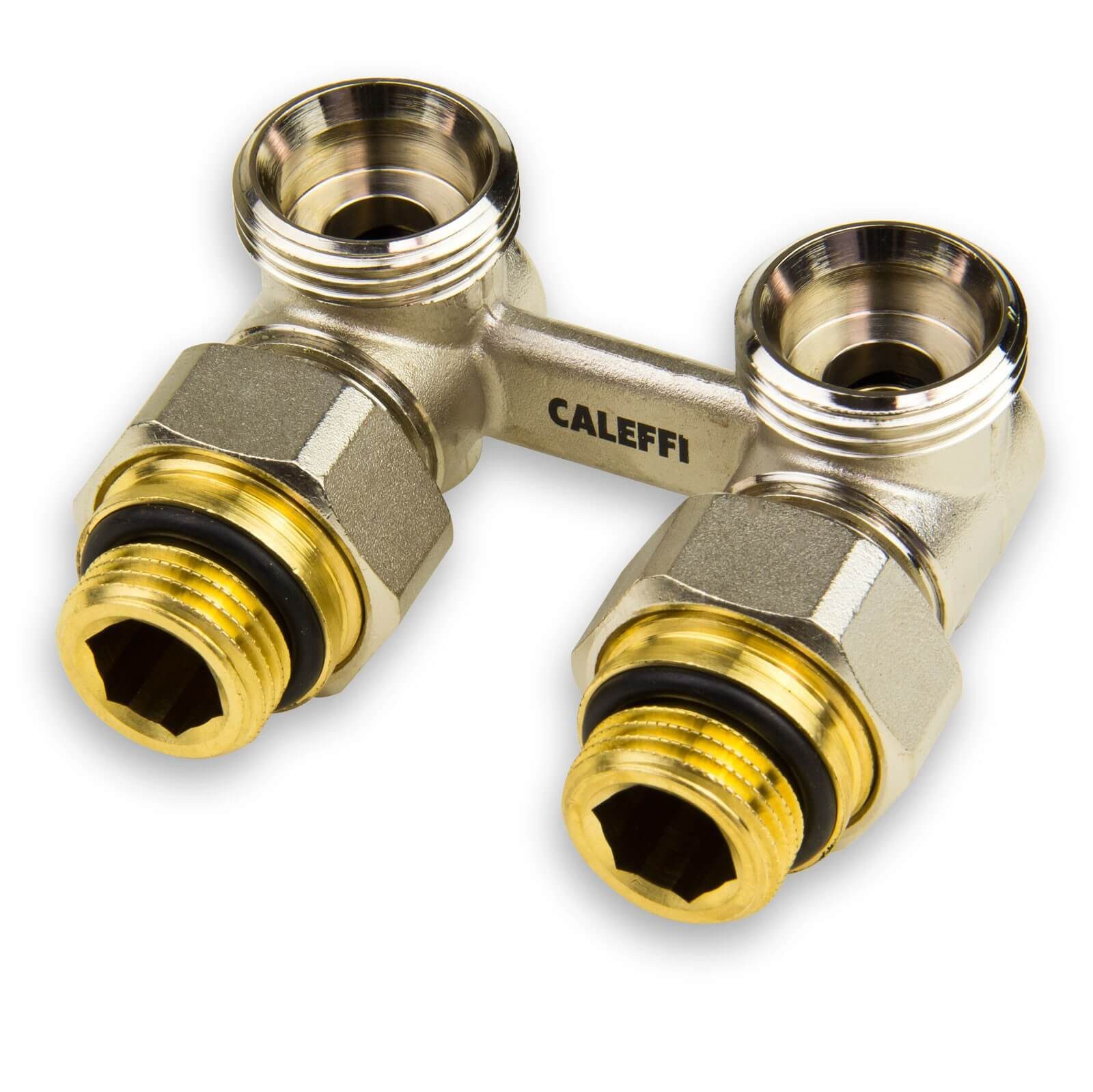 Caleffi Heizkörperthermostat Caleffi System Hahnblock 1/2" x 3/4" Eckform Heizkörper Anschluss