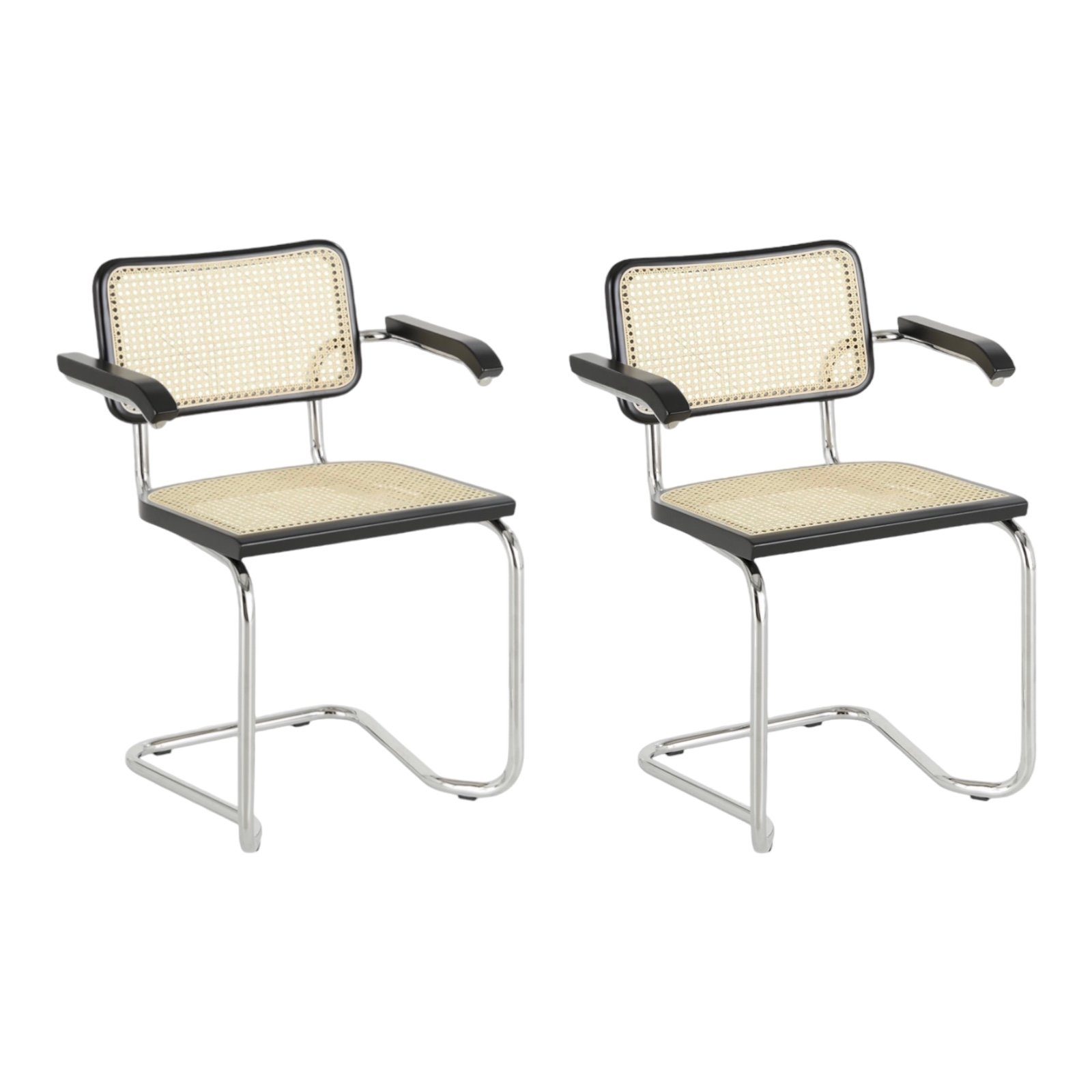 Freischwinger Modernes Schwingstuhl Set KALEO, Wohnzimmerstühle