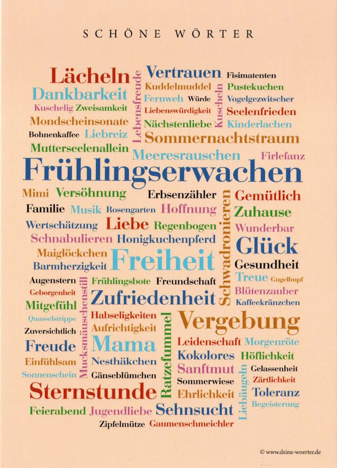 Thumbnail - postkarten-universum.de Postkarte Postkarten-Komplett-Set "Deine Wörter"