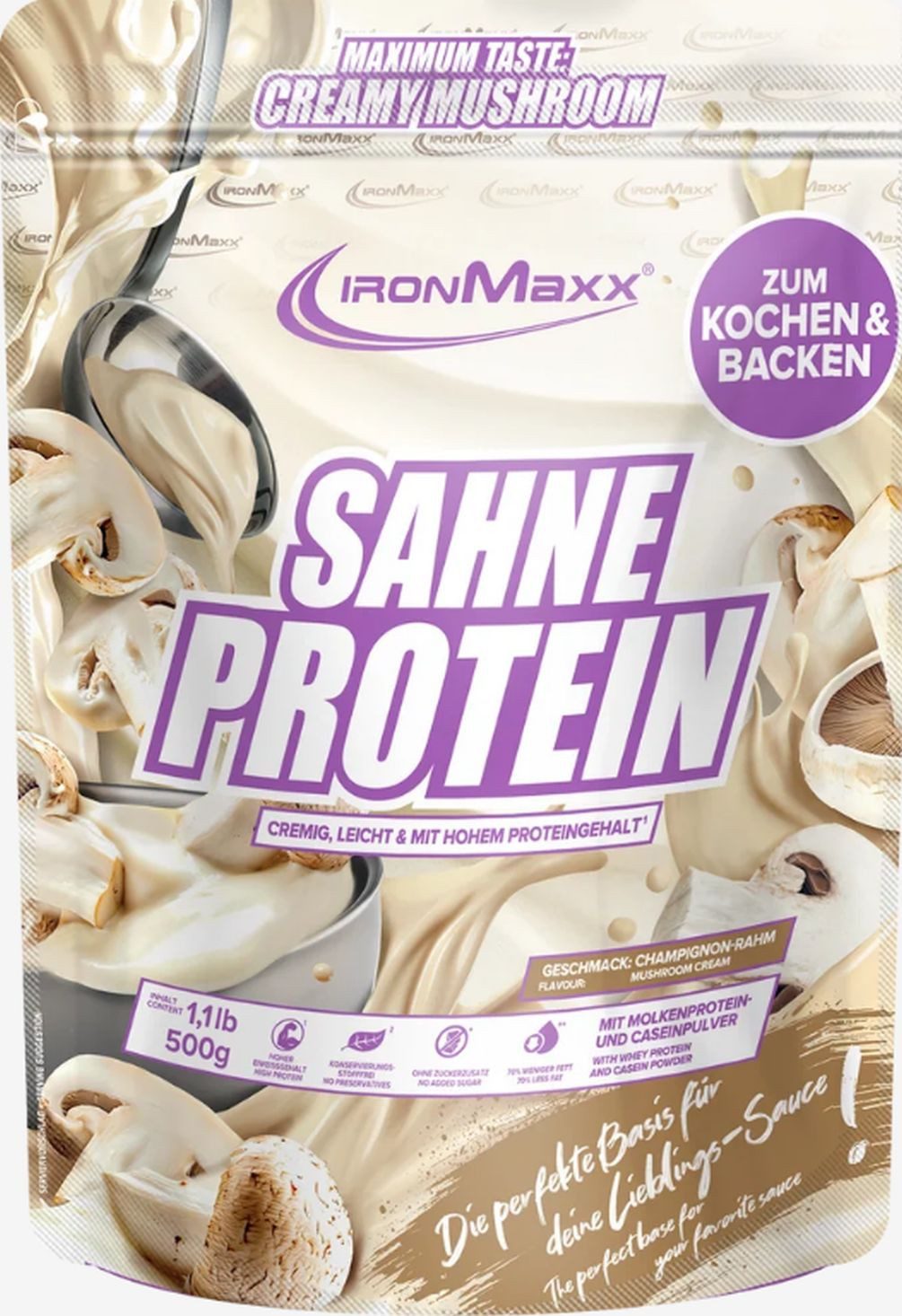 Ironmaxx IronMaxx Sahne Protein - 500g Beutel Pulver