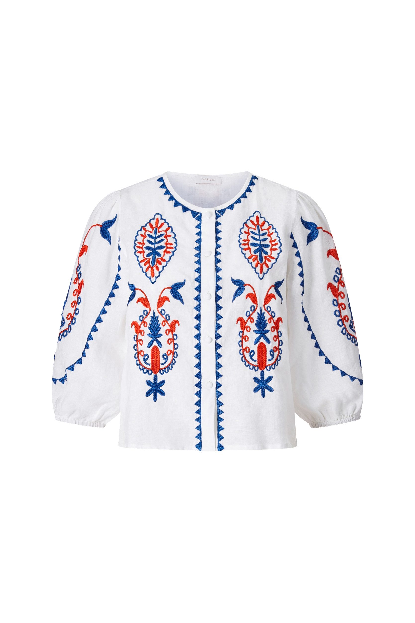 Rich & Royal Klassische Bluse embroidery blouse