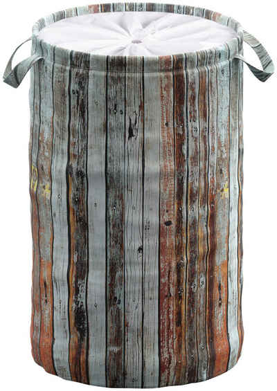Sanilo Wäschekorb Antik, 60 Liter, faltbar, mit Sichtschutz