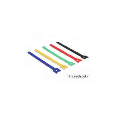 Delock Kabelbinder Klett-Kabelbinder, farbig L 200 x B 12 mm, 10 Stück