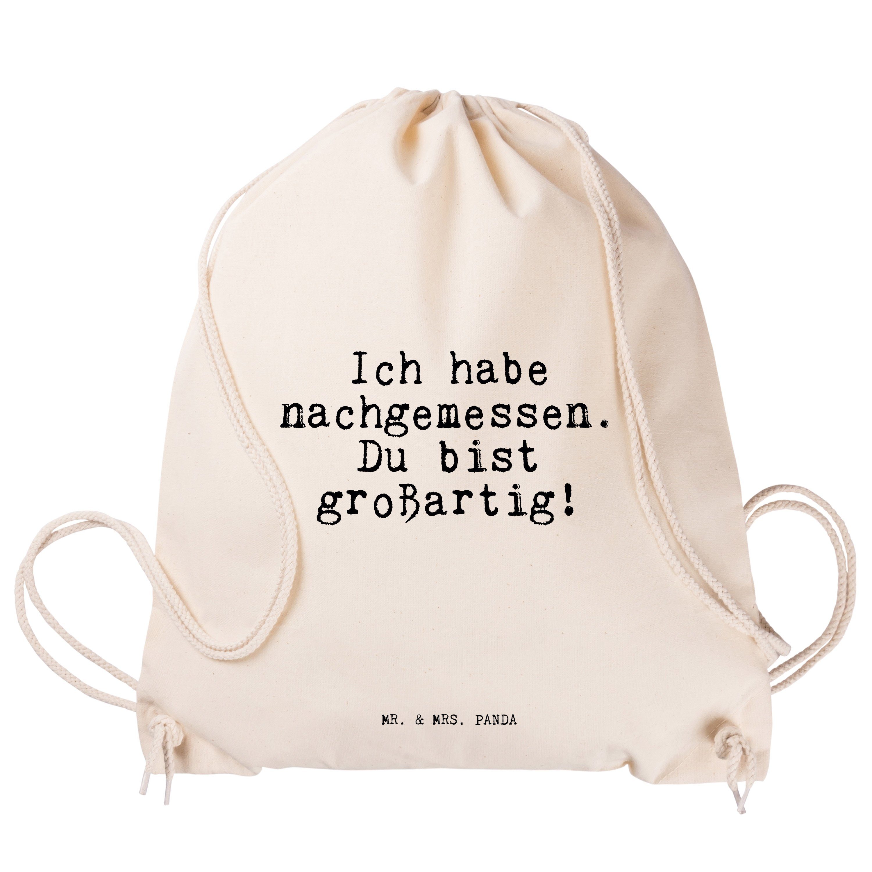 Sporttasche Panda - Ich (1-tlg) Spruch Mr. Geschenk, & Transparent habe Du... Mrs. Freundi - nachgemessen.