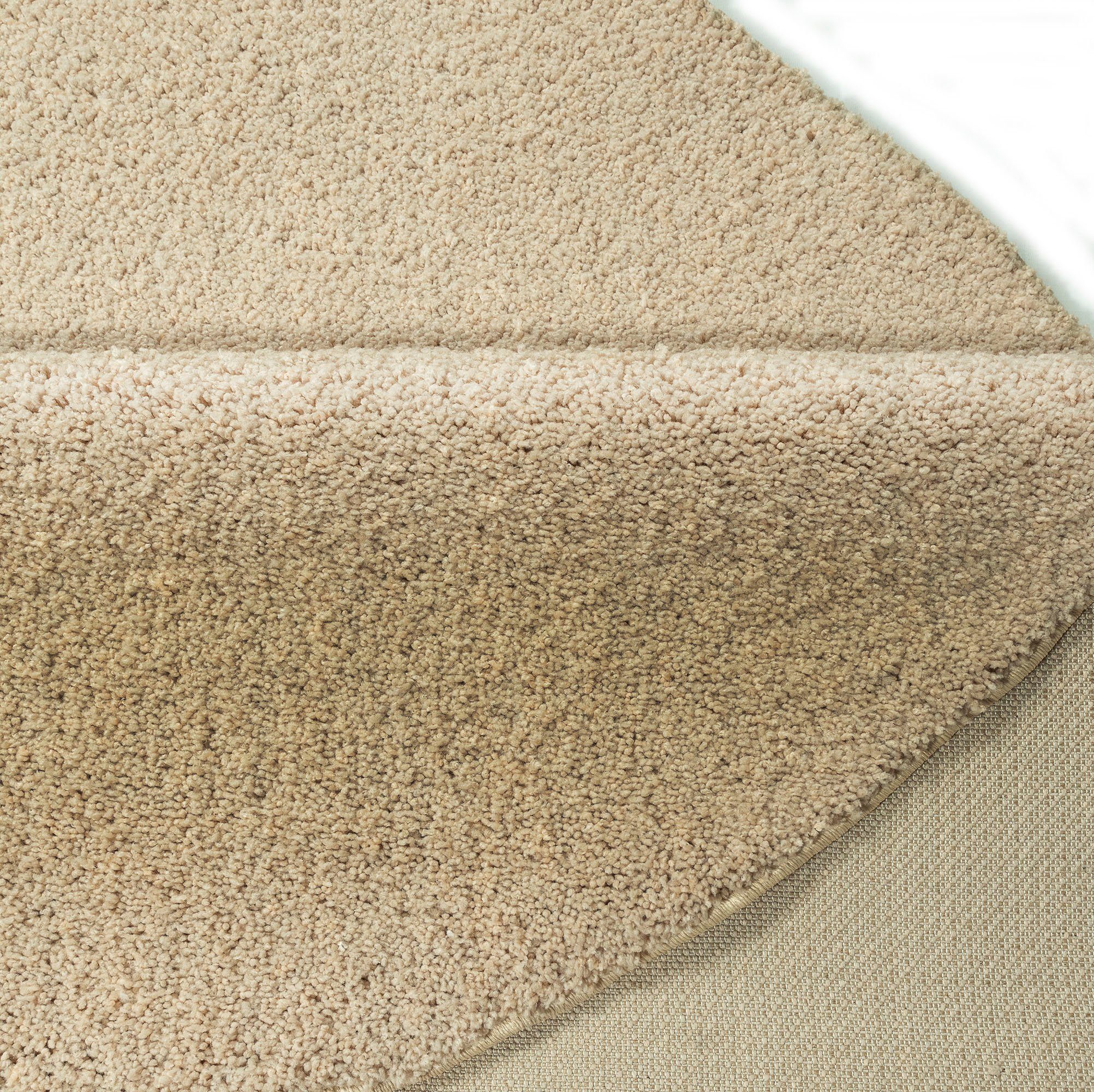 Hochflor-Teppich Vince, my home, Höhe: 31 durch flauschig extra sand besonders mm, Mikrofaser, rund, weich