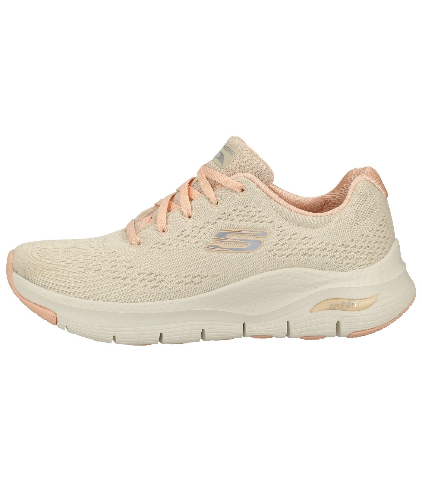 Beige Skechers Sneaker Sneaker Textil