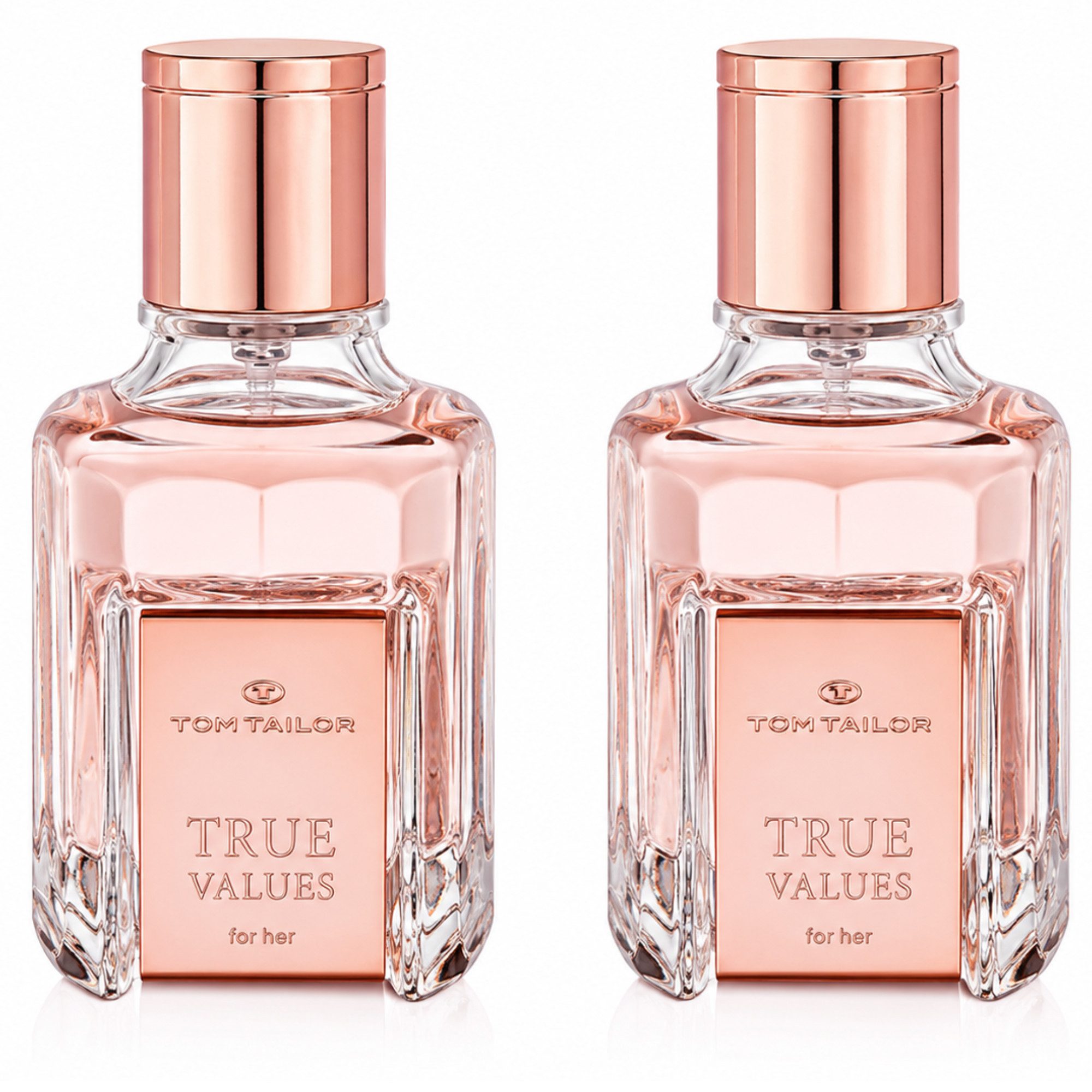 TOM TAILOR Duft-Set True Values For Her Eau de Parfum Doppelpack 2 × 30 ml, 2-tlg., Doppelpack mit 2 × 30 ml für Alltag und Reisen