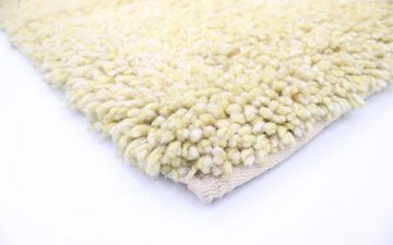 Wollteppich Shaggy Teppich handgewebt beige, morgenland, rechteckig, Höhe: 30 mm