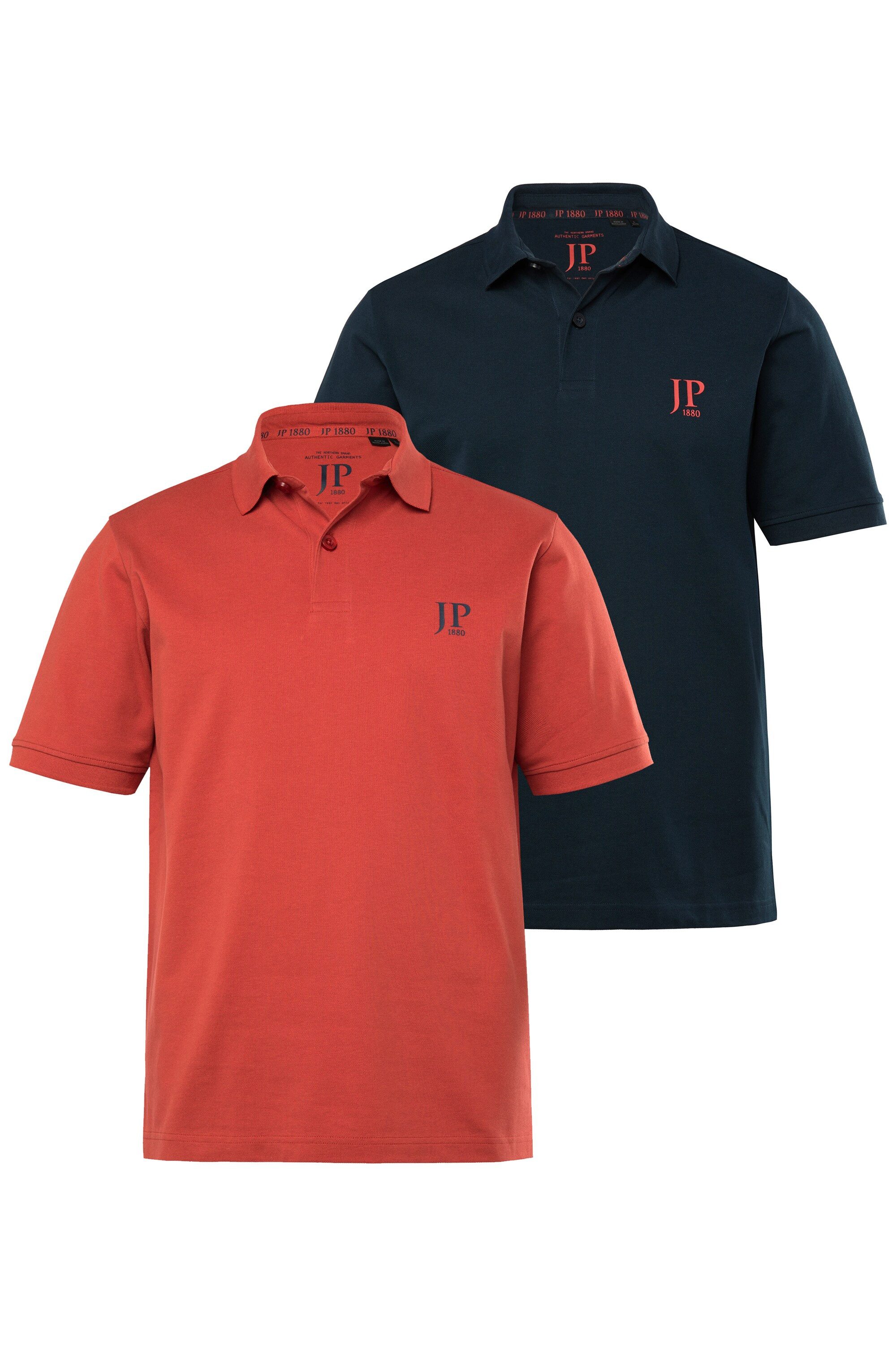 JP1880 Poloshirt Poloshirts Basic 2er-Pack Piqué gekämmte Baumwolle (2-tlg)