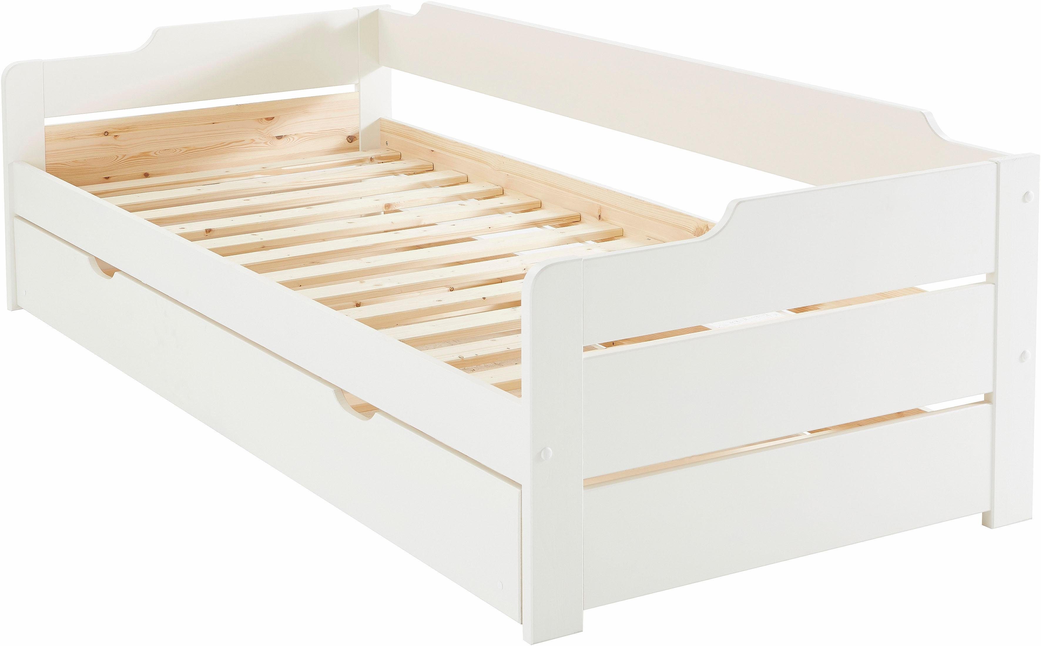 OTTO home Daybett "REETE " Kinderbett, mit Schubkasten, 2 Schlafplätze, FSC® zertifiziertes Massivholz (Kiefer), klassischer Landhausstil