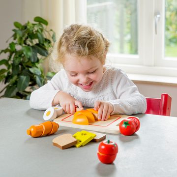 New Classic Toys® Spielzeug-Polizei Einsatzset Schneideset "Frühstück" Holzspielzeug Holzbrett Kinderküchen-Zubehör