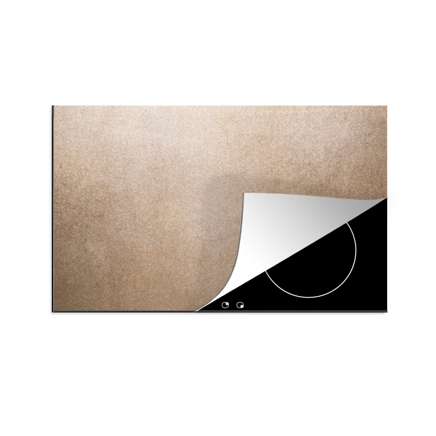 küche, Vinyl, die cm, (1 MuchoWow für Ceranfeldabdeckung des Induktionskochfeld 81x52 tlg), Schutz Herdblende-/Abdeckplatte Kupfers, Struktur