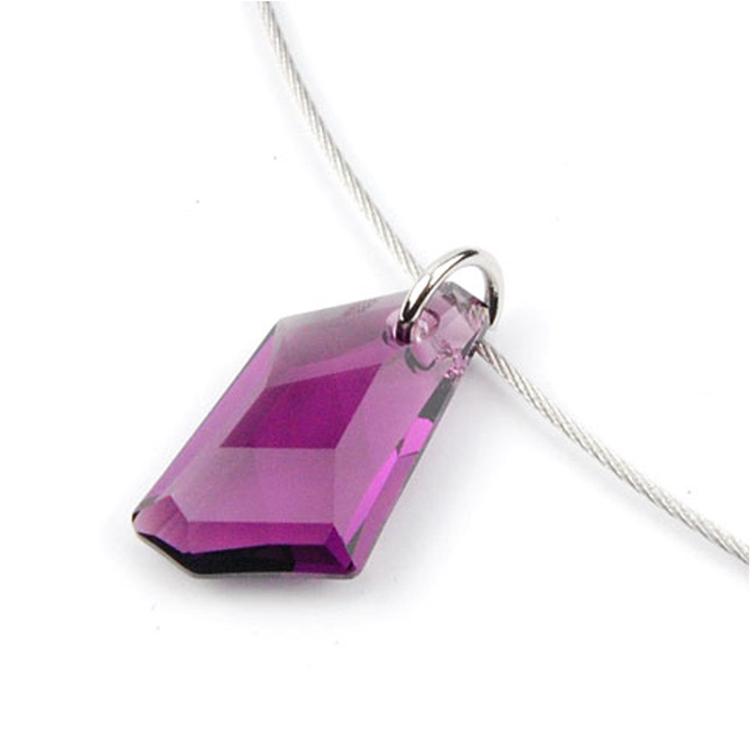 Le Bijou Kette mit Anhänger Glimmer Jewels, Collier+"De Art"-Anhänger mit Markenkristallen amethyst