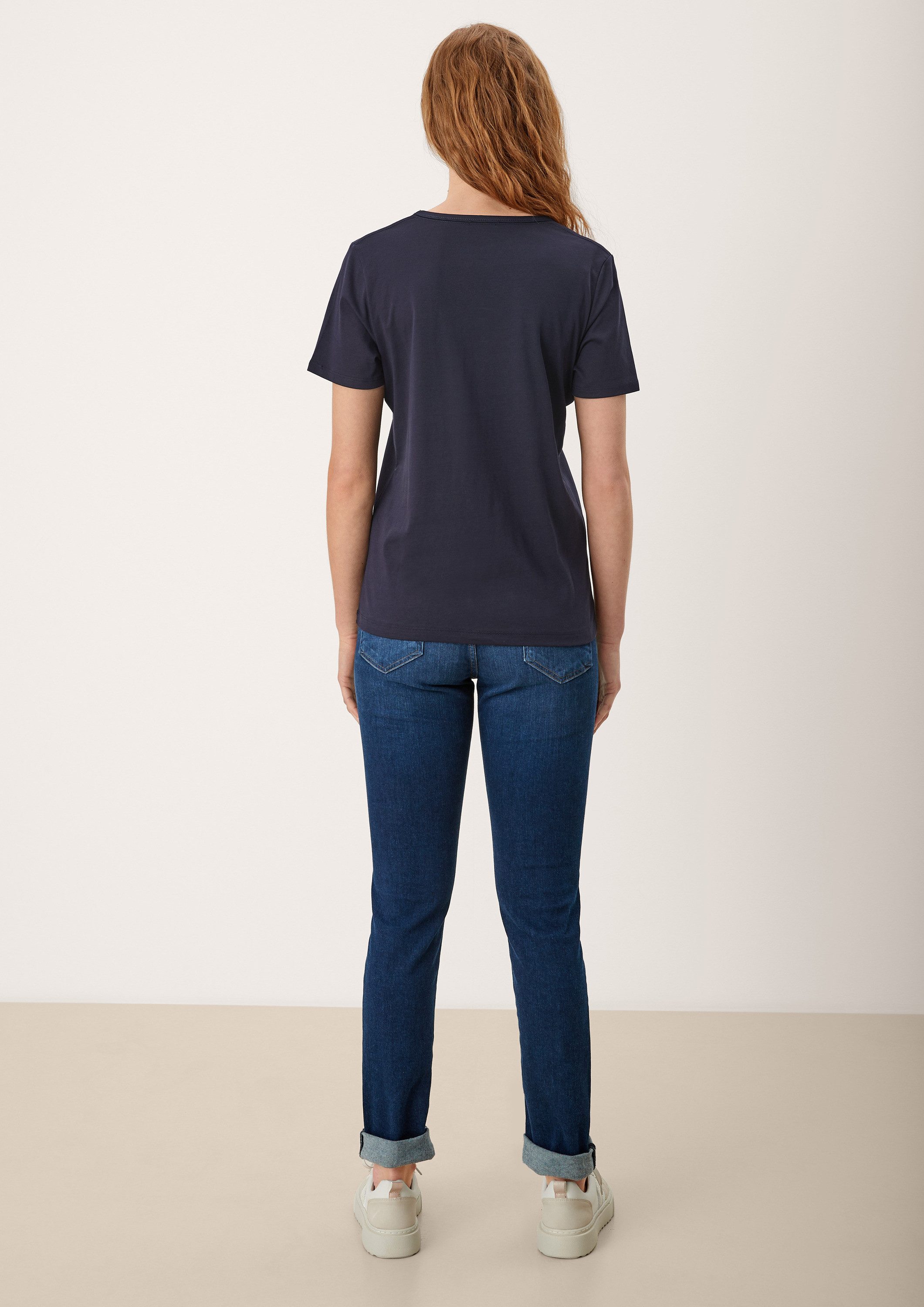 s.Oliver Kurzarmshirt T-Shirt T-Shirt aus Baumwolle