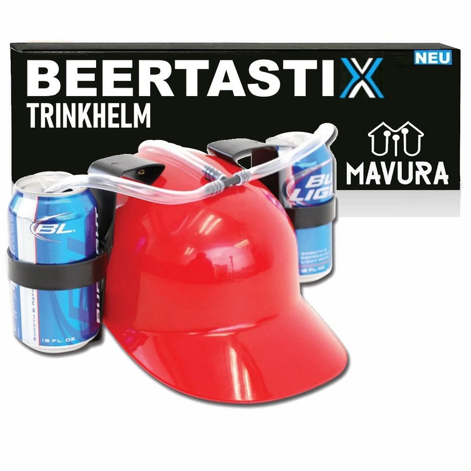 MAVURA Kostüm BEERTASTIX Trinkhelm Party Bierhelm Getränkehalter  Getränkehelm, Saufhelm Bier Helm – das perfekte Accessoire für Parties und  Freizeit