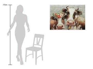 KUNSTLOFT Gemälde Almköniginnen 100x70 cm, Leinwandbild 100% HANDGEMALT Wandbild Wohnzimmer