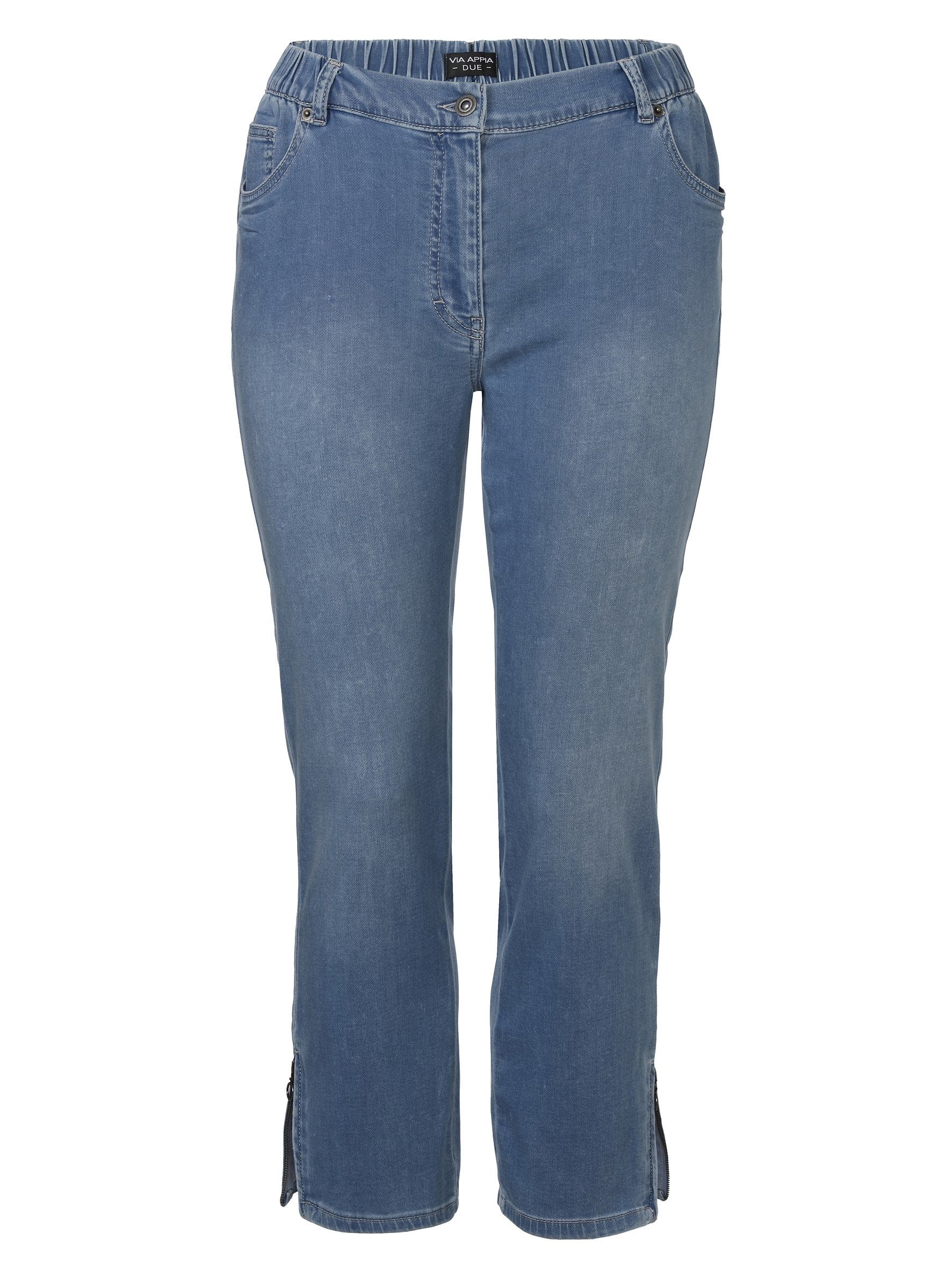 Reißverschlüssen 5-Pocket-Jeans DUE 5-Pocket-Jeans VIA mit APPIA Feminine