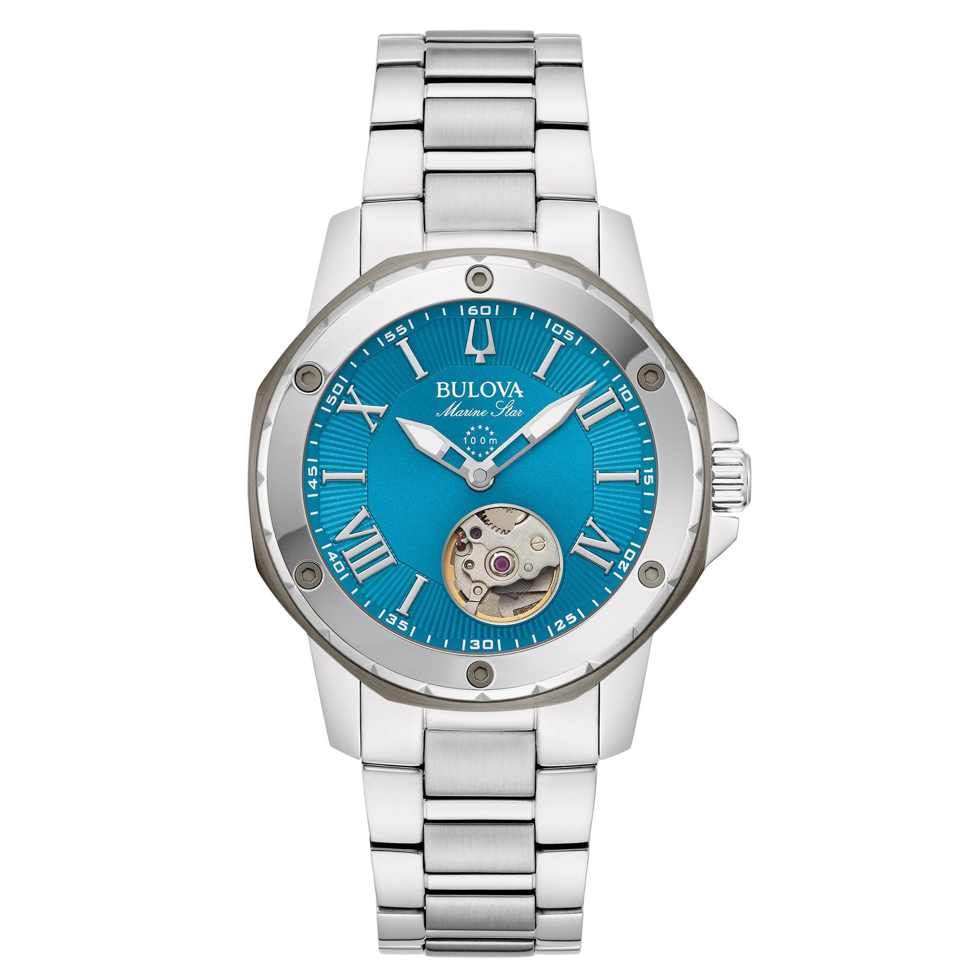 Bulova Automatikuhr Marine Star Automatic 98L317, Armbanduhr, Damenuhr, bis 10 bar wasserdicht, Saphirglas