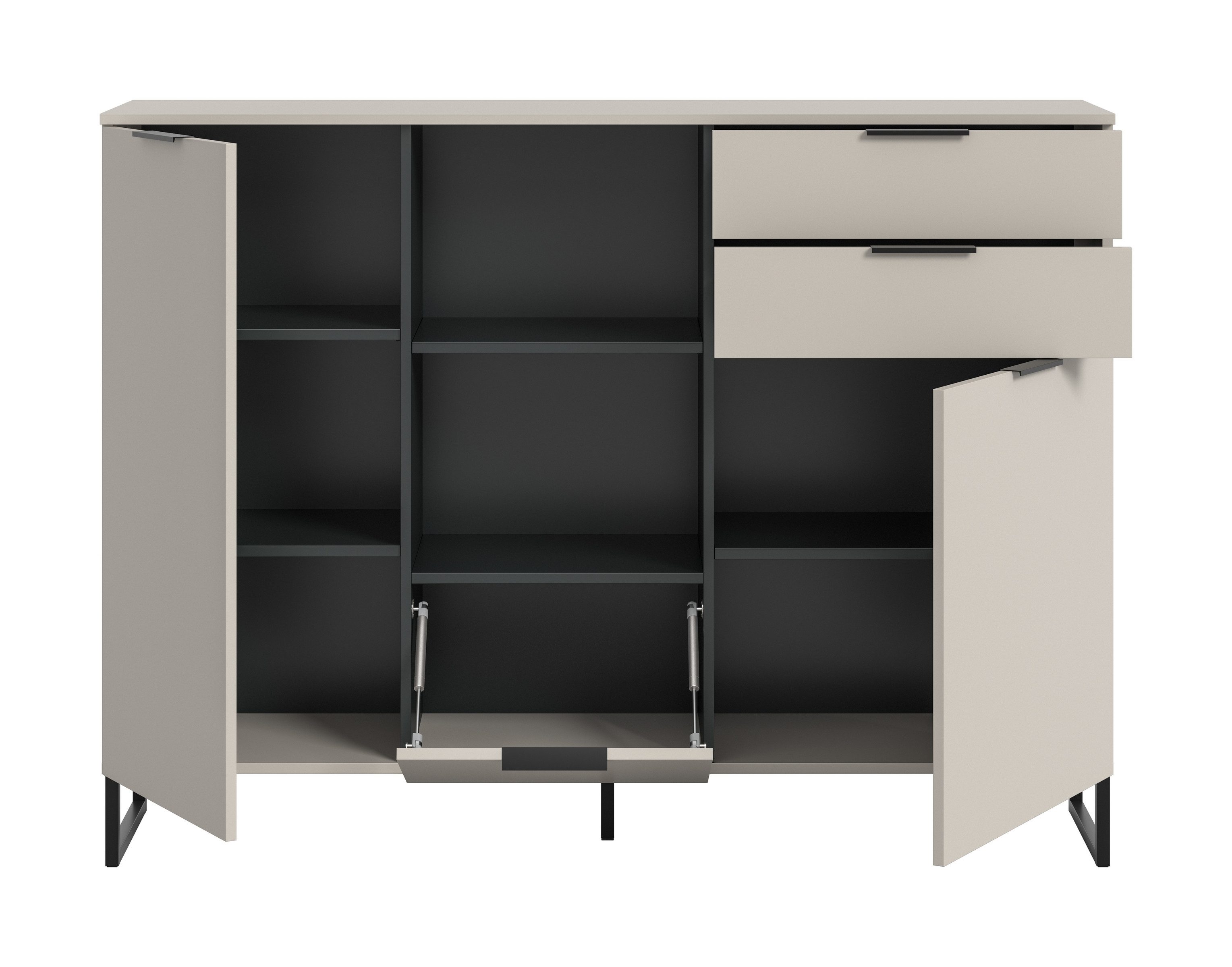 freiraum Highboard Noida, in kaschmir - 112x150x37cm (BxHxT)