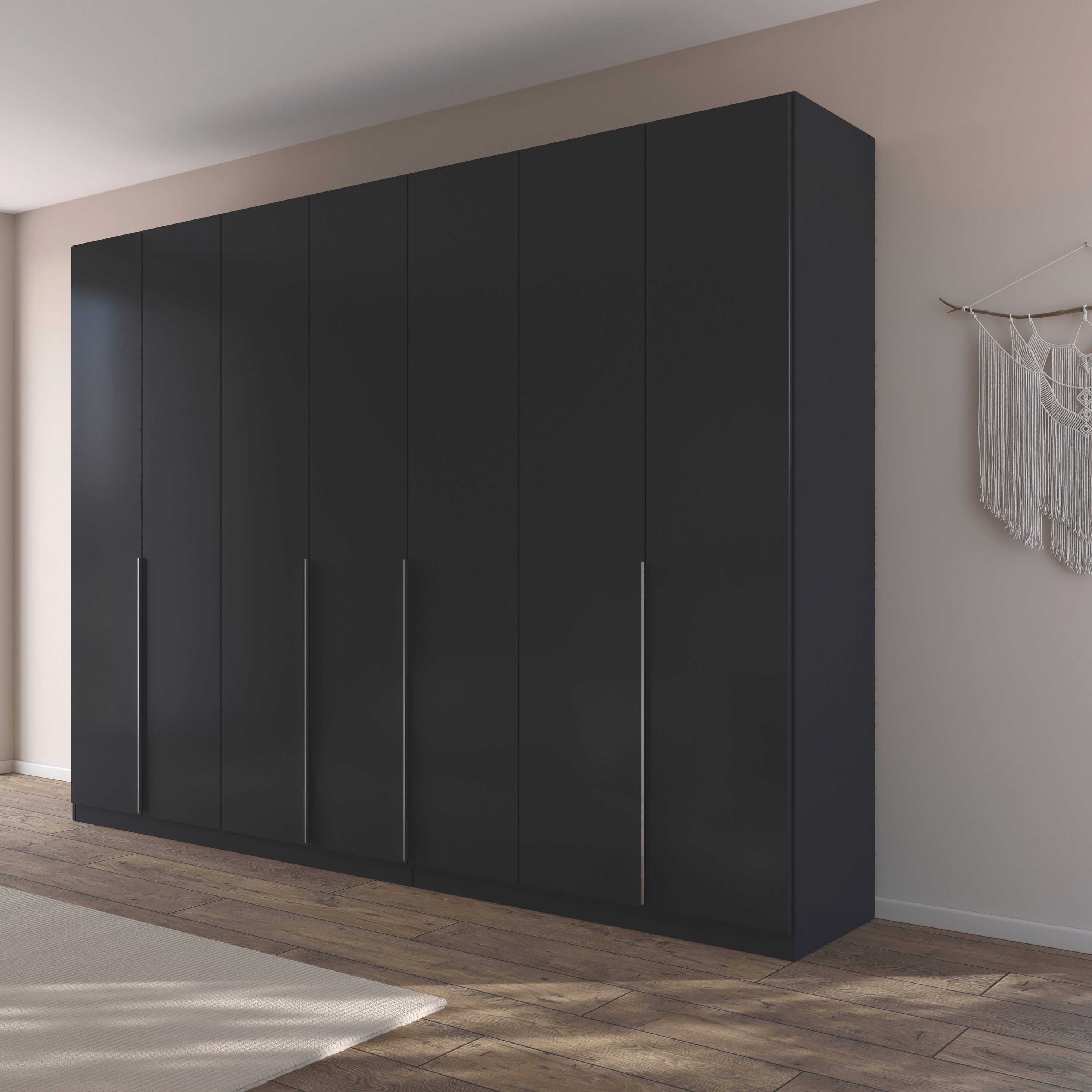 OTTO home Drehtürenschrank Kleiderschrank Schrank Garderobe AGORDO Schlafzimmer (in zwei Griff-Farben, Breiten 91-405 cm, Dekor- oder Hochglanzfront) durchdachte Innenausstattung, in 8 Breiten und 2 Höhen MADE IN GERMANY