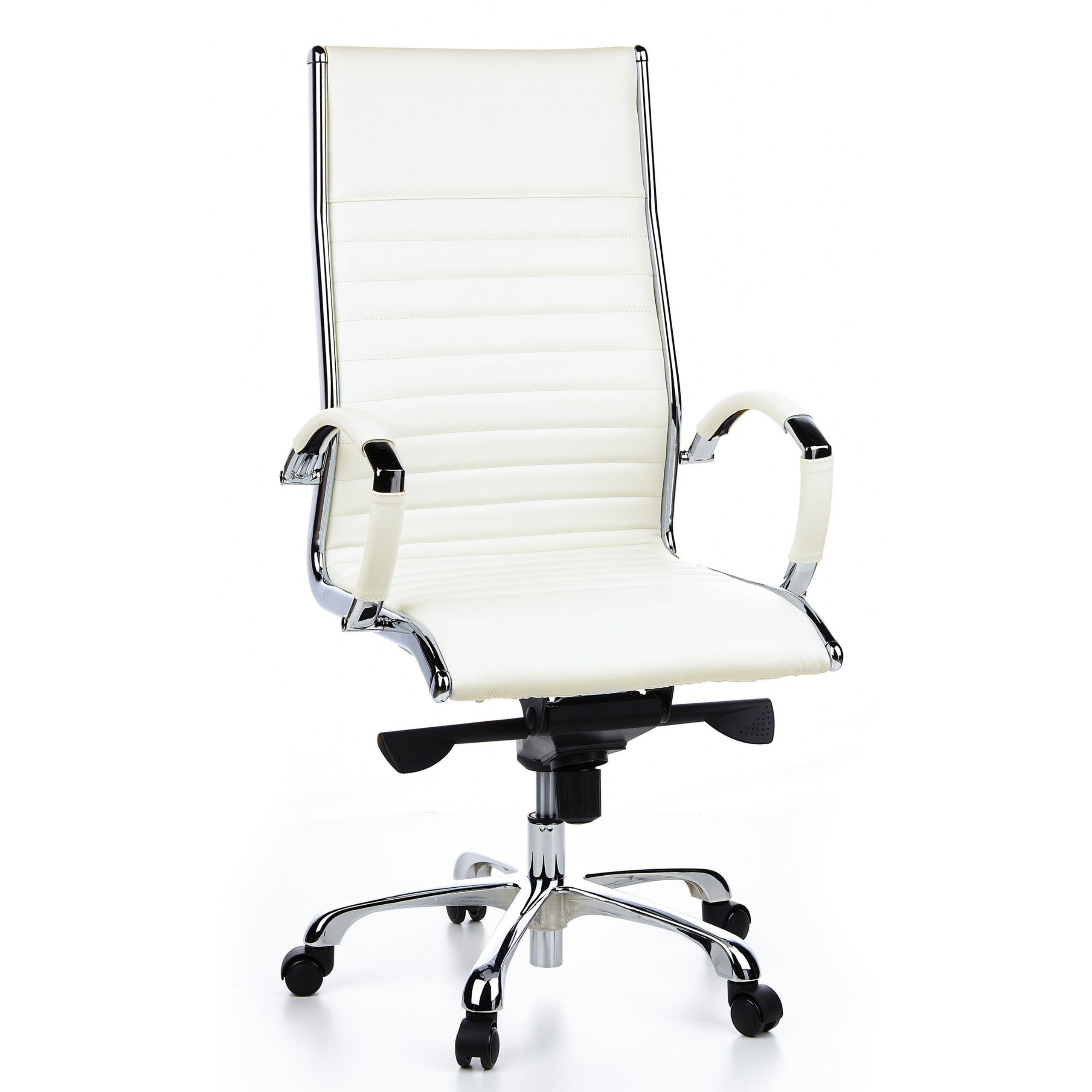 hjh OFFICE Chefsessel Profi Chefsessel Parma 20 Leder mit Armlehnen, Drehstuhl Bürostuhl ergonomisch