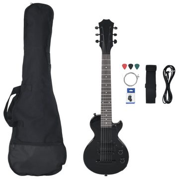 vidaXL Westerngitarre E-Gitarre für Kinder mit Tasche Schwarz 3/4 30"