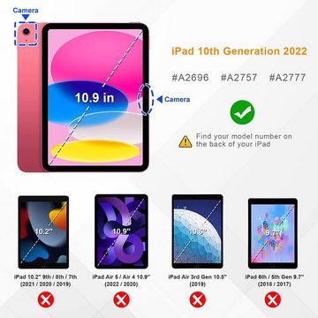 Fintie Tablet-Hülle Hülle für iPad 10. Generation 2022 10.9 Zoll mit Stifthalter - ultradünne leichte Schutzhülle mit transparenter Rückseite und Auto Schlaf/Wach Funktion
