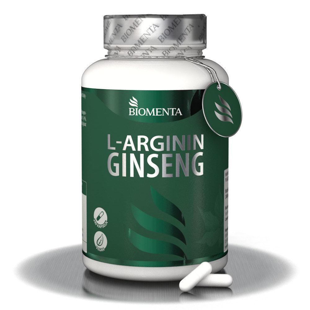 BIOMENTA Arginin + Ginseng Kapseln, 240 St., 209 g