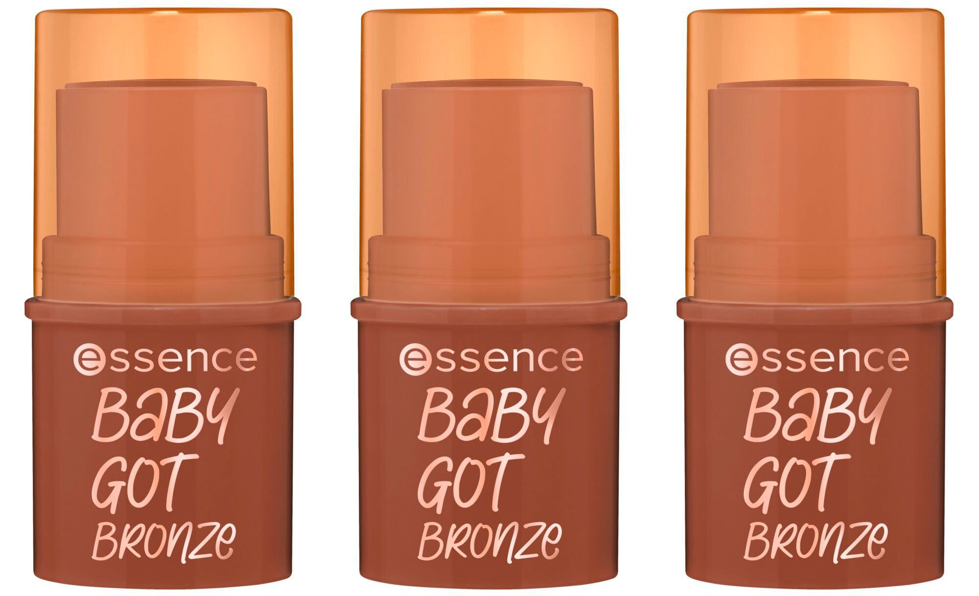 Essence Contouring-Stick baby got bronze bronzing stick, 3-tlg., Cremiger Bronzer-Stick für einen natürlichen, sonnengeküssten Teint.