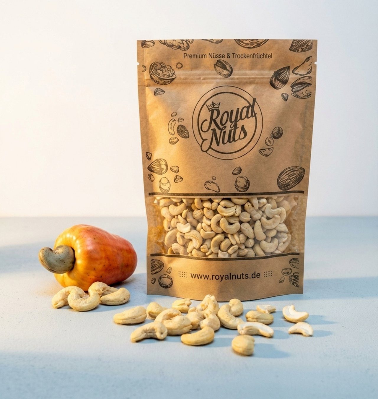 Royalnuts Genuss GmbH Nüsse 500g Cashewkerne Naturbelassen, Royalnuts