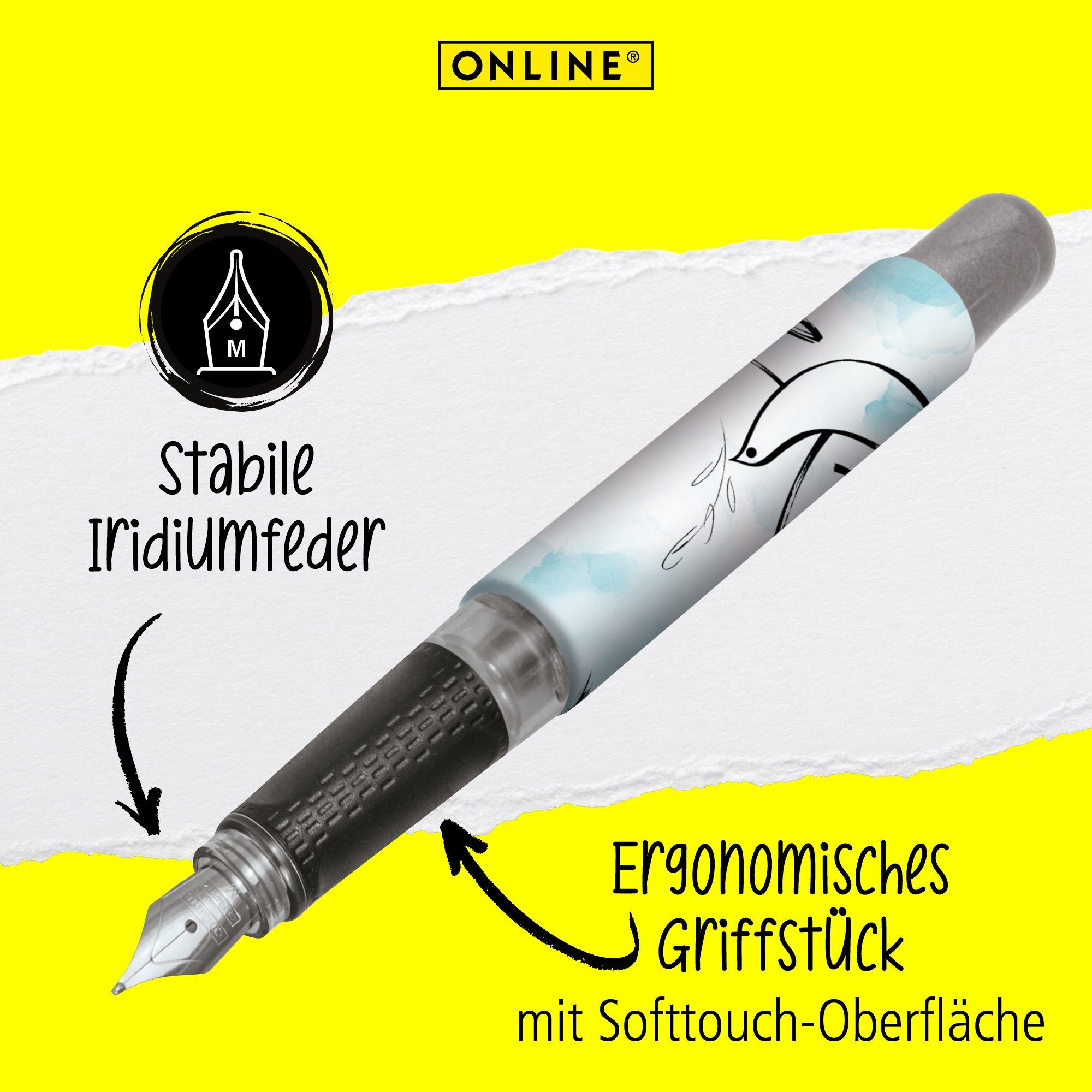 hergestellt für in Schule, die Freedom Deutschland College Pen ideal Füller Online ergonomisch, Füllhalter,