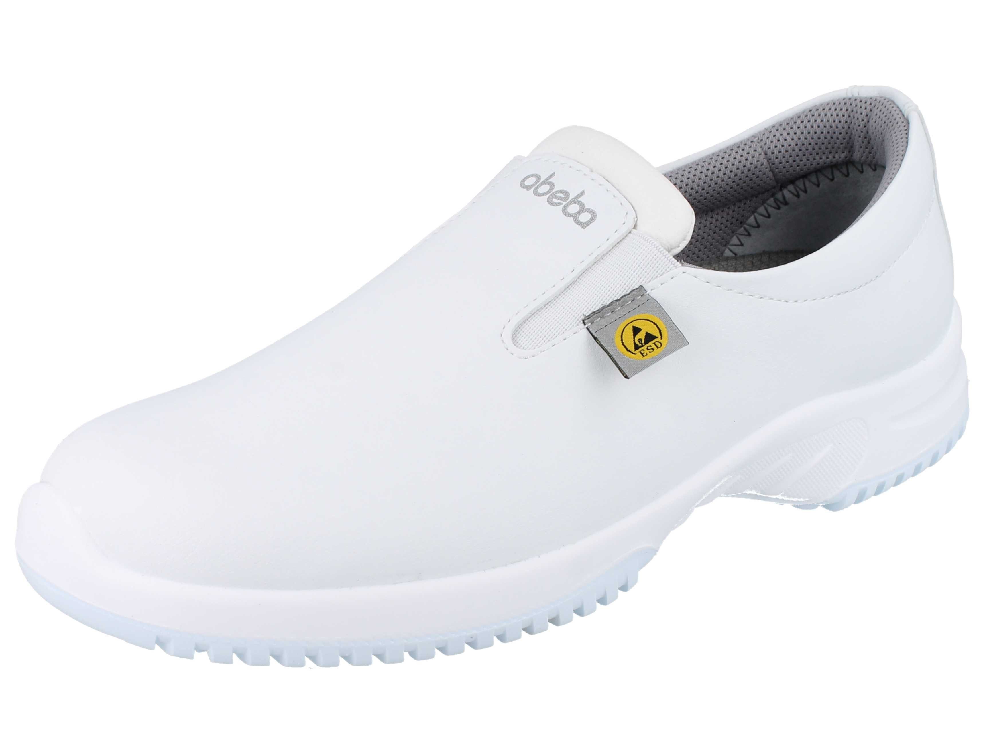 Abeba ABEBA Uni 6 Damen Herren Berufshalbschuhe O2 weiß - Größe: 37 Arbeitsschuh Wechselfußbett