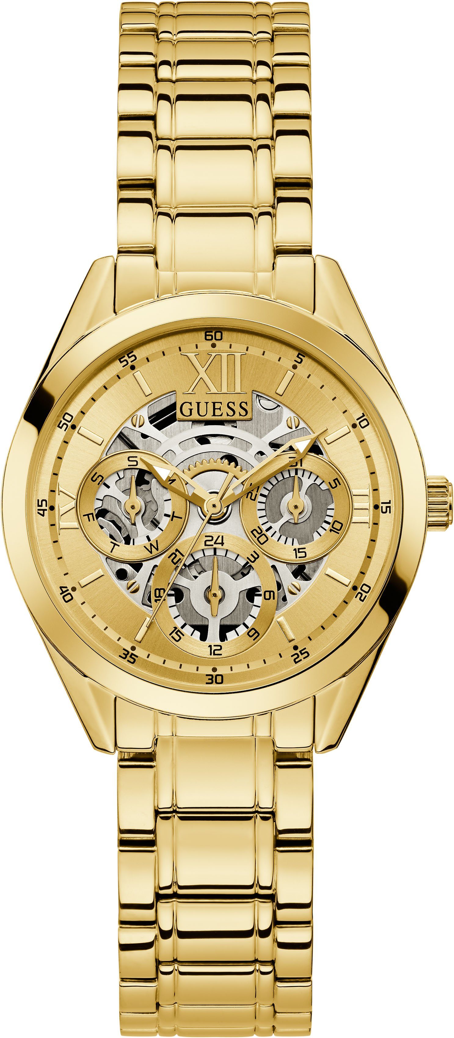 Guess GW0253L2 CUT, Multifunktionsuhr CLEAR