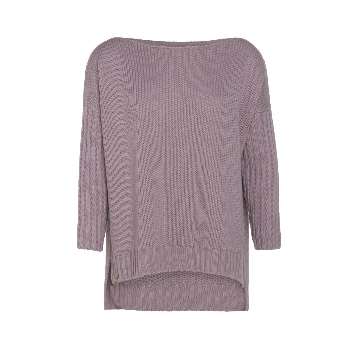 Knit Factory Strickponcho Kylie Pullover 36/44 Glatt Lila (1-tlg) Strickware Strickartikel Pullover Strickpullover