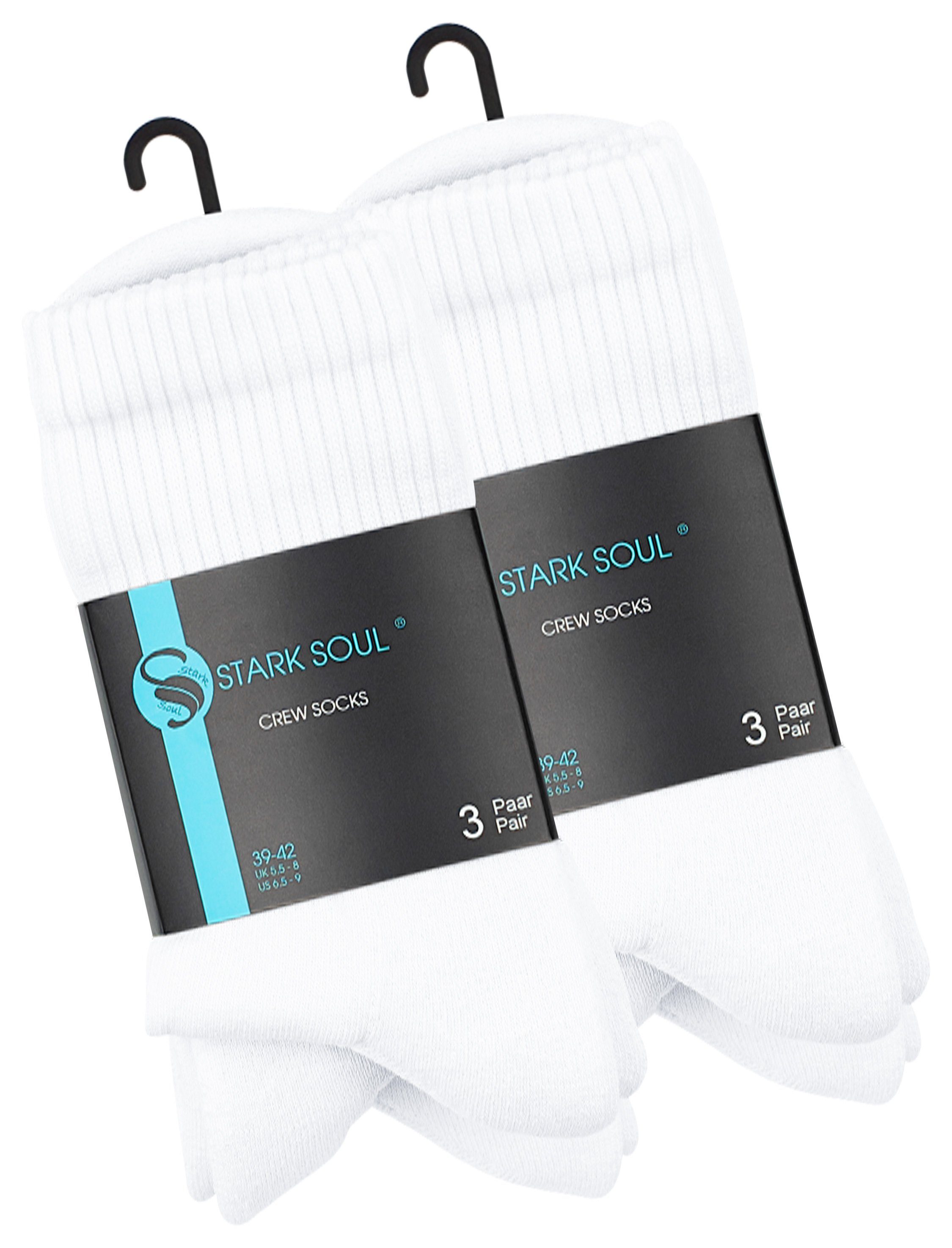 Stark Soul® Sportsocken Sportsocken mit FROTTEESOHLE, gekämmte Baumwolle (6 Paar) flache Zehennaht, gepolsterte Frottee-Sohle