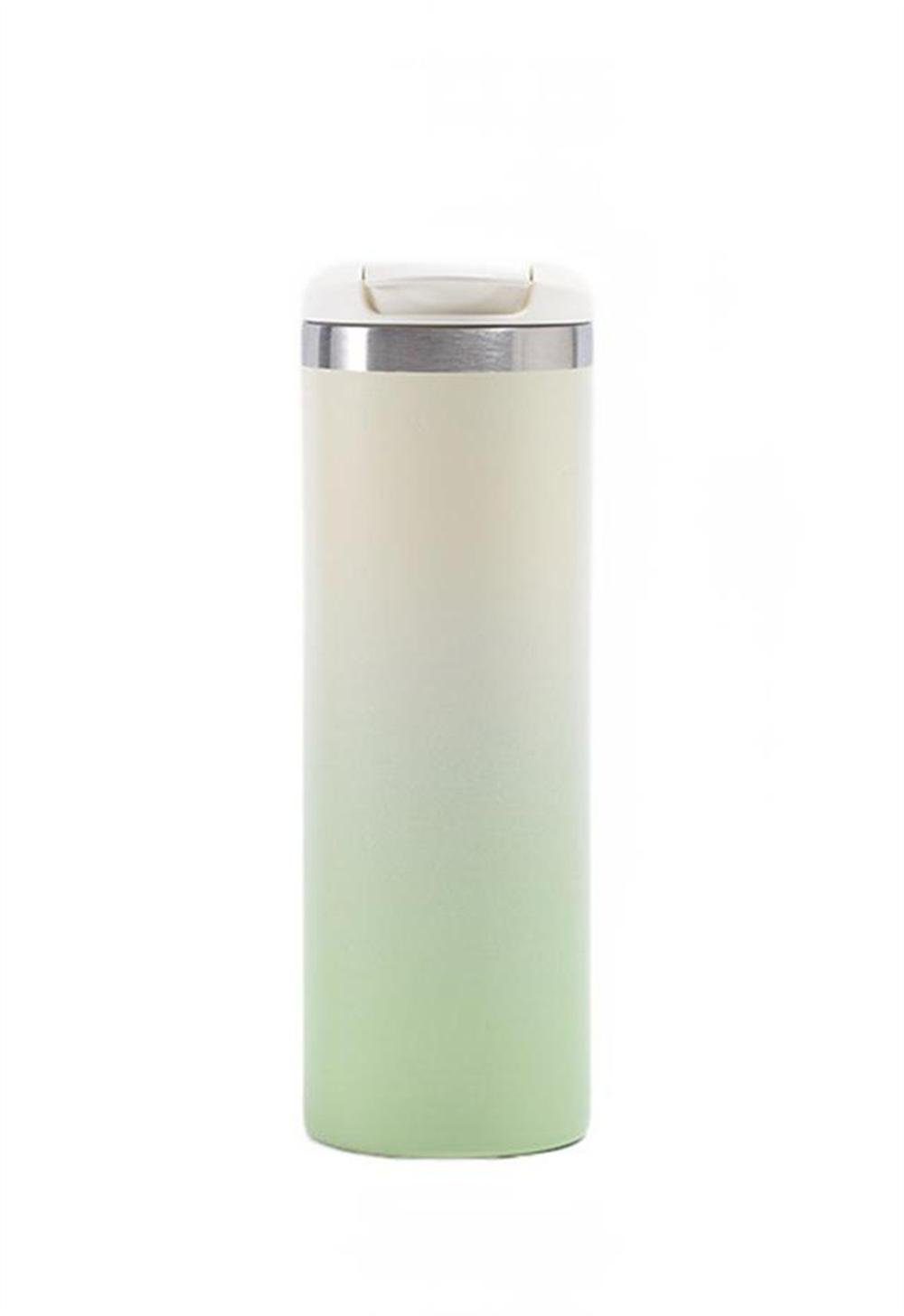 Rouemi Isolierflasche Doppelwandig Vakuum-Thermobecher, tragbarer Trinkflasche 500ml, Heiß- und Kaltgetränke Isolierung,12h heiß/24h kalt Grün