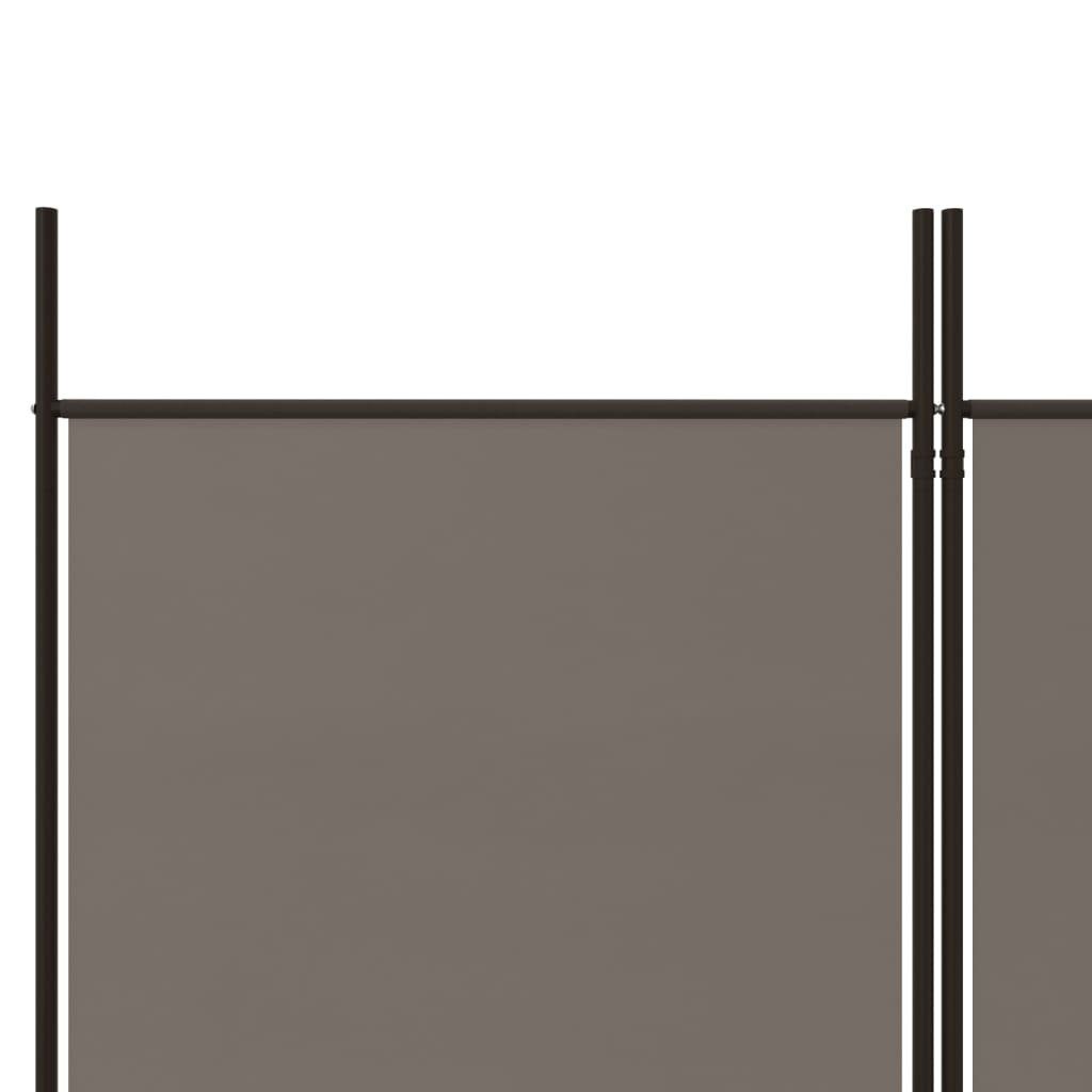 furnicato Raumteiler Paravent 250 x 200 cm Anthrazit, 1-tlg., Zusammenklappbarer Sichtschutz als Raumtrenner für dein Wohnzimmer – Bild 5 von 5