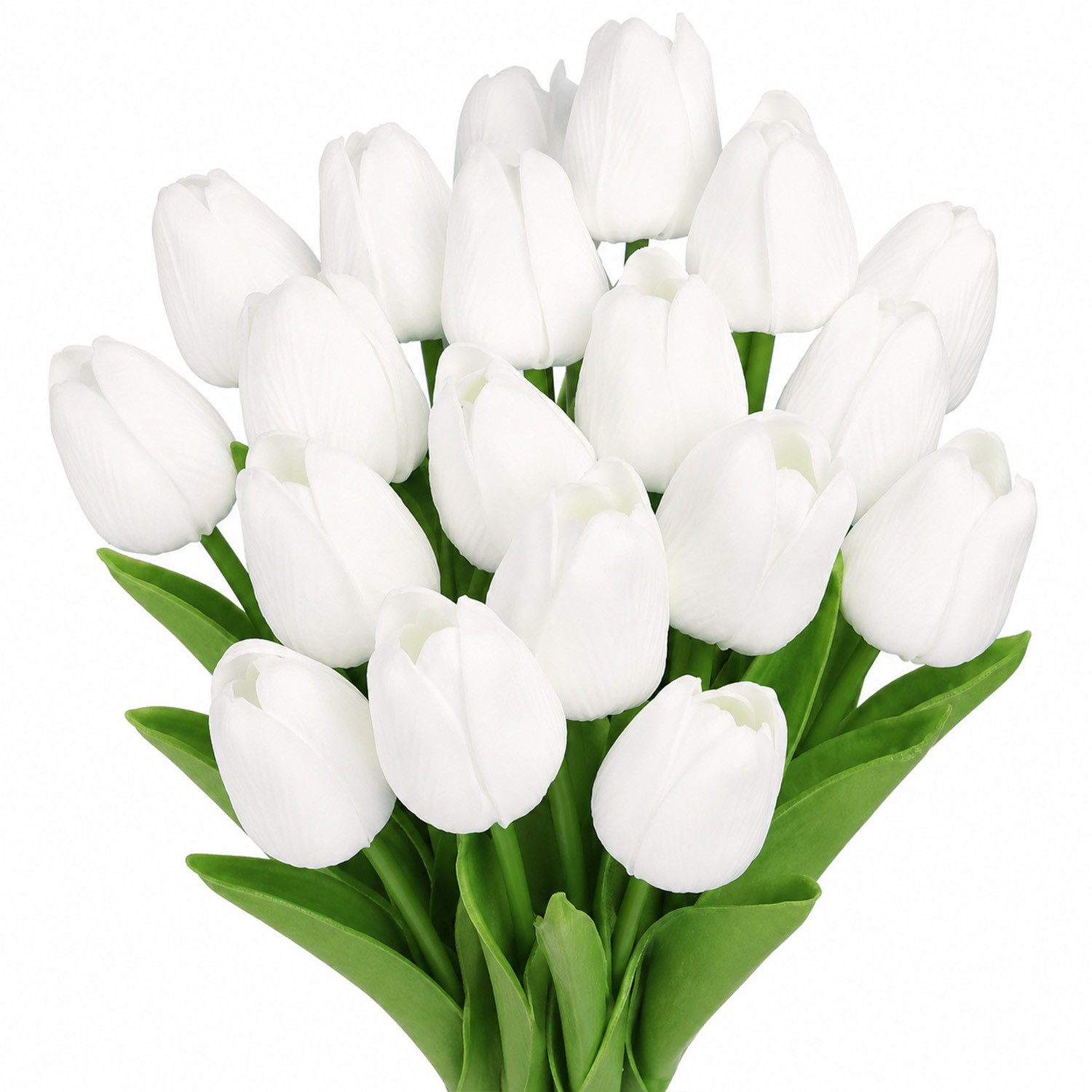 Kunstblume Künstliche Tulpen Gefälschte 30 Stück Künstliche Tulpen, MOPUEA, Ideal für Vase, Tisch, Hochzeit und Zuhause.