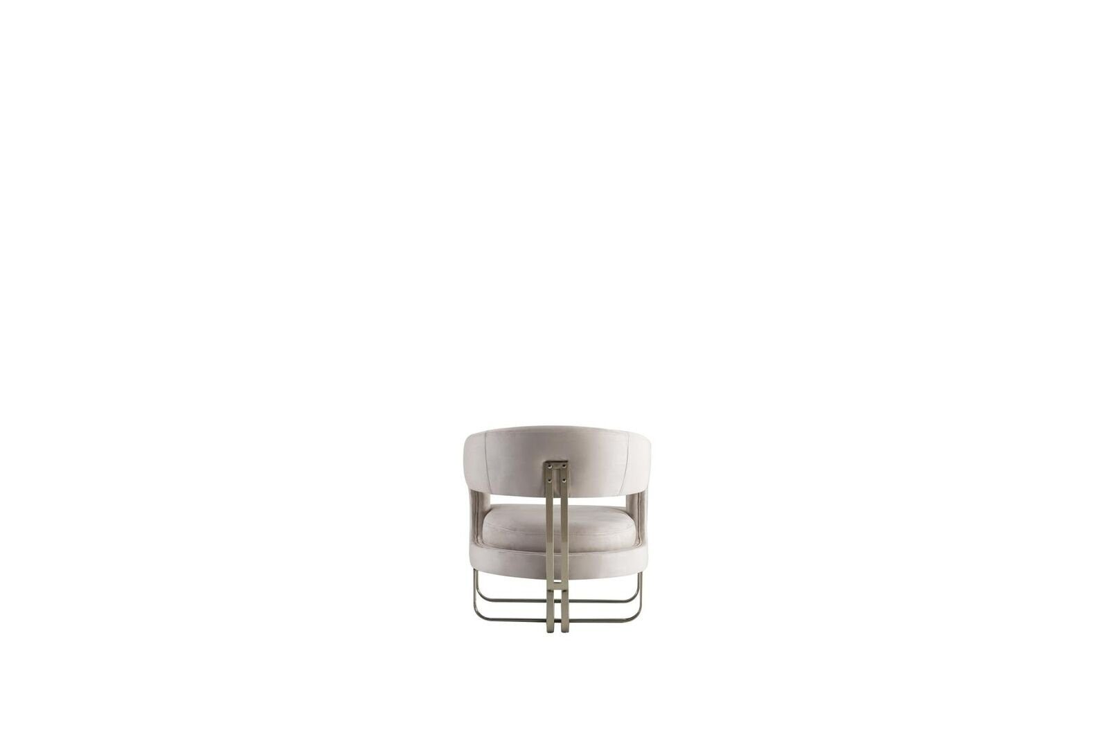 Weiß 2x Beistelltisch JVmoebel Wohnzimmer Wohnzimmer-Set Sessel Set Elegantes Möbel Beige
