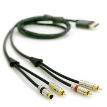 BigBen TV S-Video-Kabel Composite-Kabel Cinch-Kabel Audio- & Video-Kabel, S-Video-Stecker,Cinch-Stecker, Kein (200 cm), RCA-Stecker, RGB, doppelt geschirmt, vergoldet für Microsoft Xbox 360