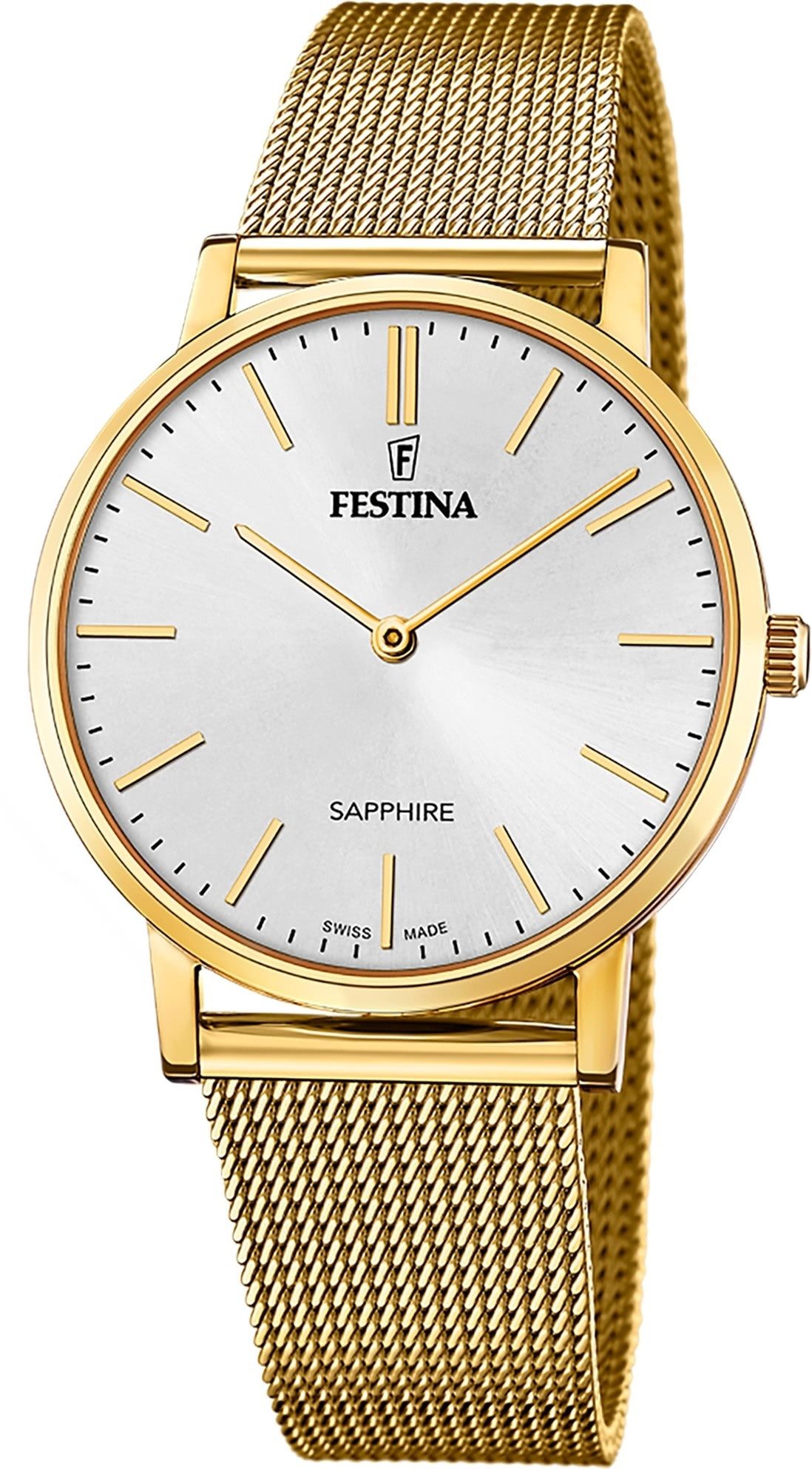 Quarzuhr Festina Herrenuhr Edelstahl gold Festina