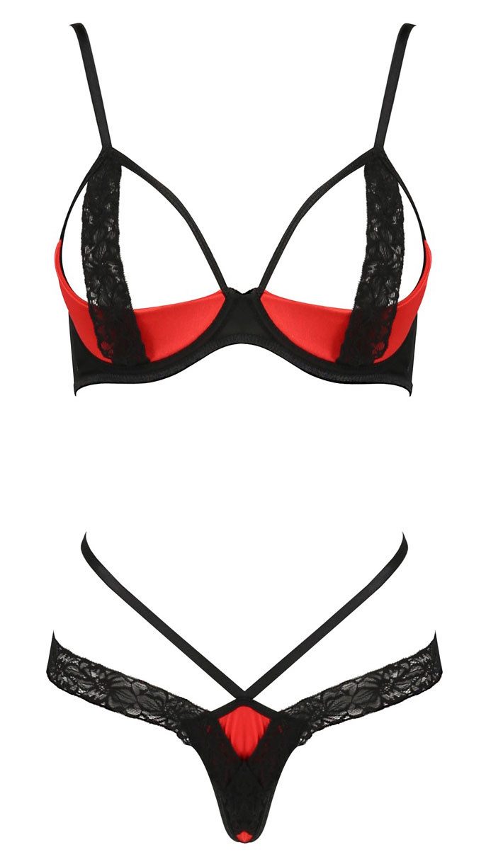 Passion Set: Bügel-BH und String, Dessous-Set