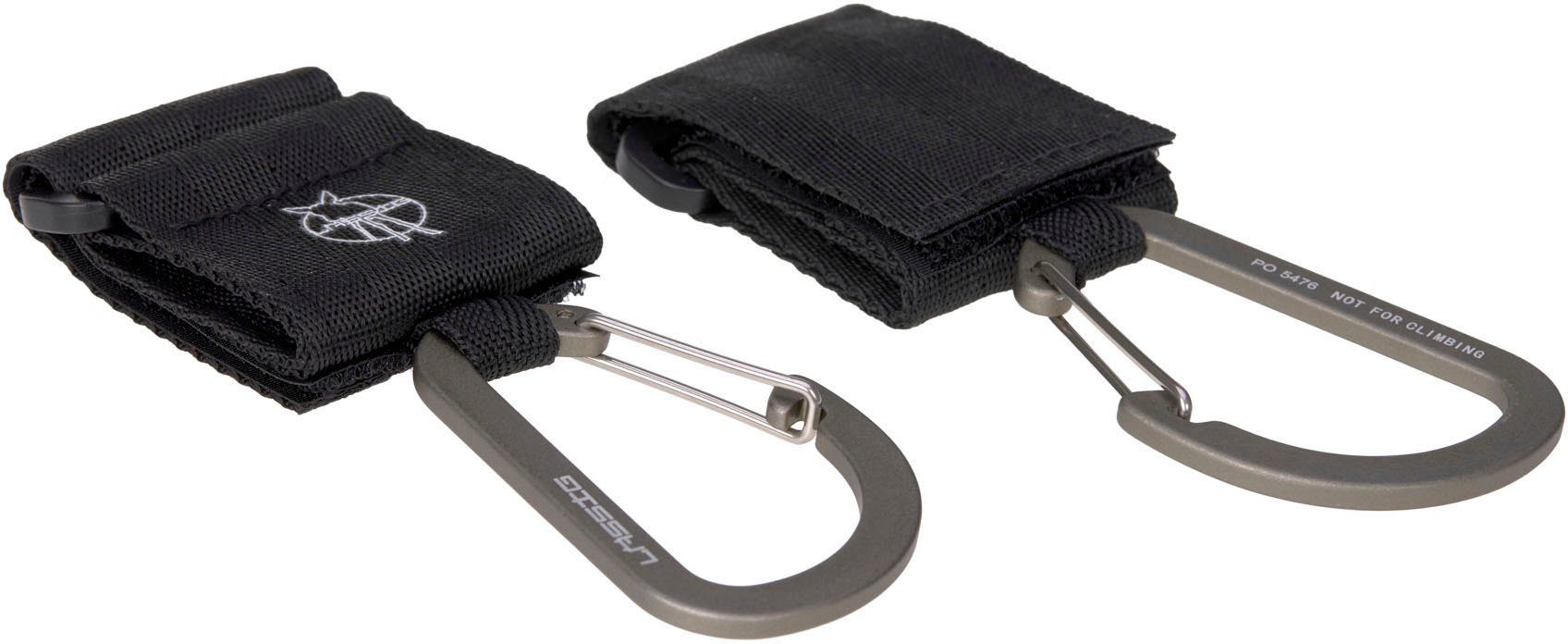 LÄSSIG Karabiner Kinderwagenbefestigung, schwarz, (Set, 2 St)