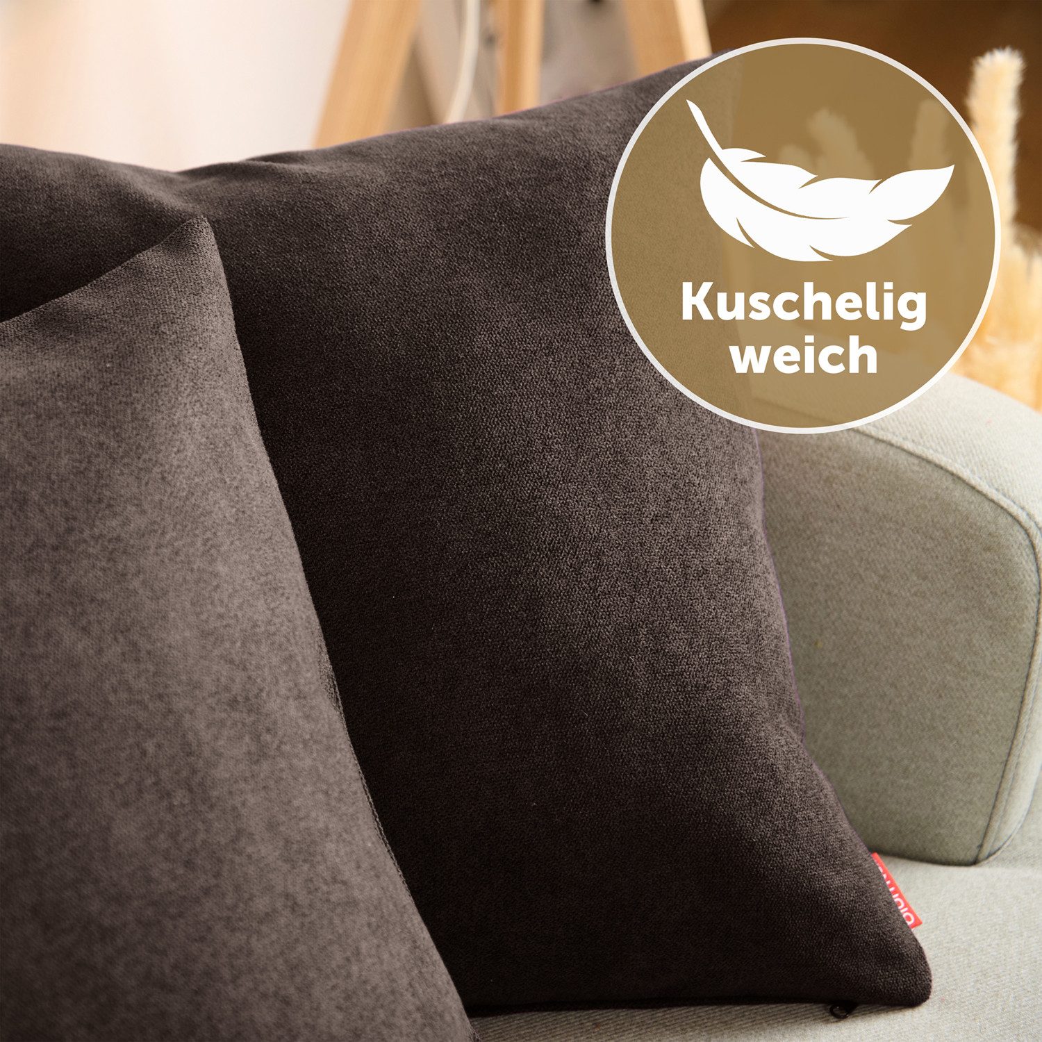 Blumtal Kissenbezug Chenille - Kuscheliges Zierkissen, (2 Stück), mit verst günstig online kaufen