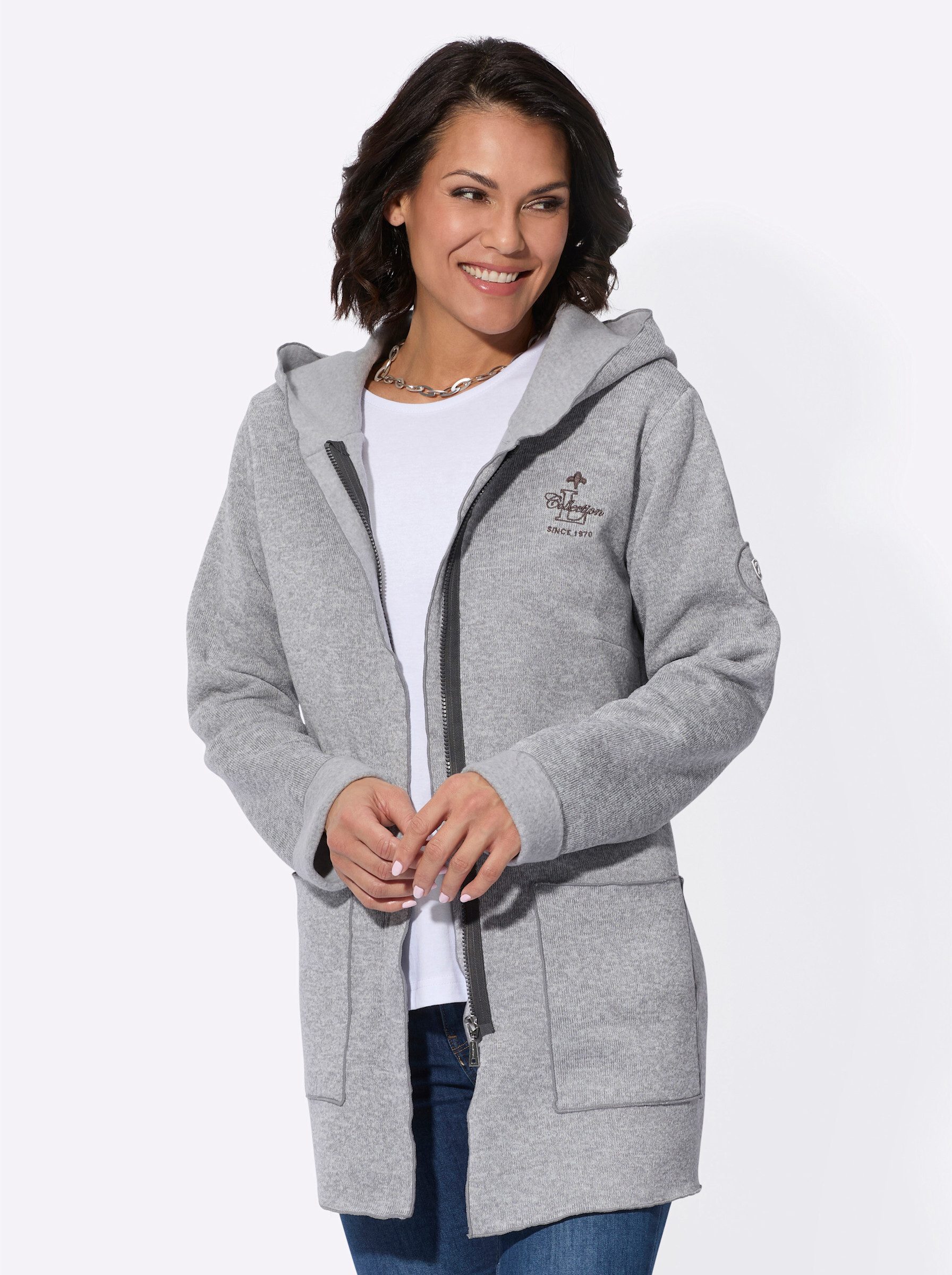 Fleecejacke Strickfleece-Jacke
