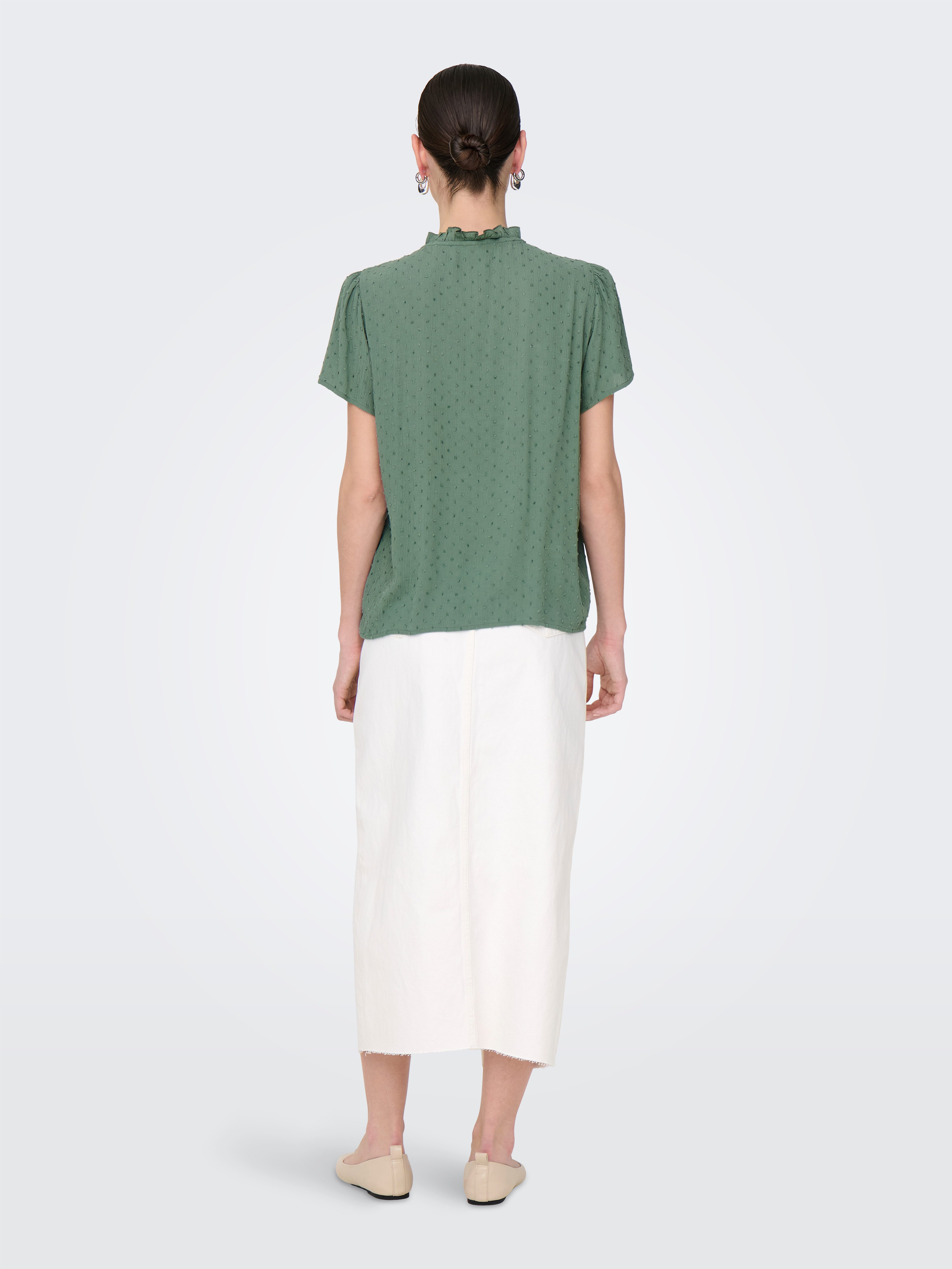 JDY Kurzarmbluse JDYLIMA LIFE S/S TOP WVN NOOS Viskose, loose fit