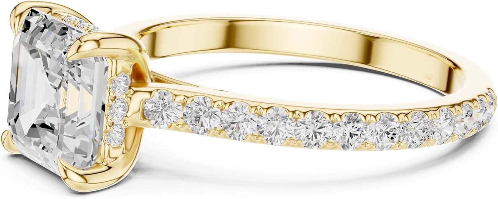 Jumpeak Diamantring 2ct D VS1 2ex,lab grown diamant ring,verlobungsring,damen geschenk, Eheringe,liebes geschenk für sie,geschenk ideen für frau,14K Gold
